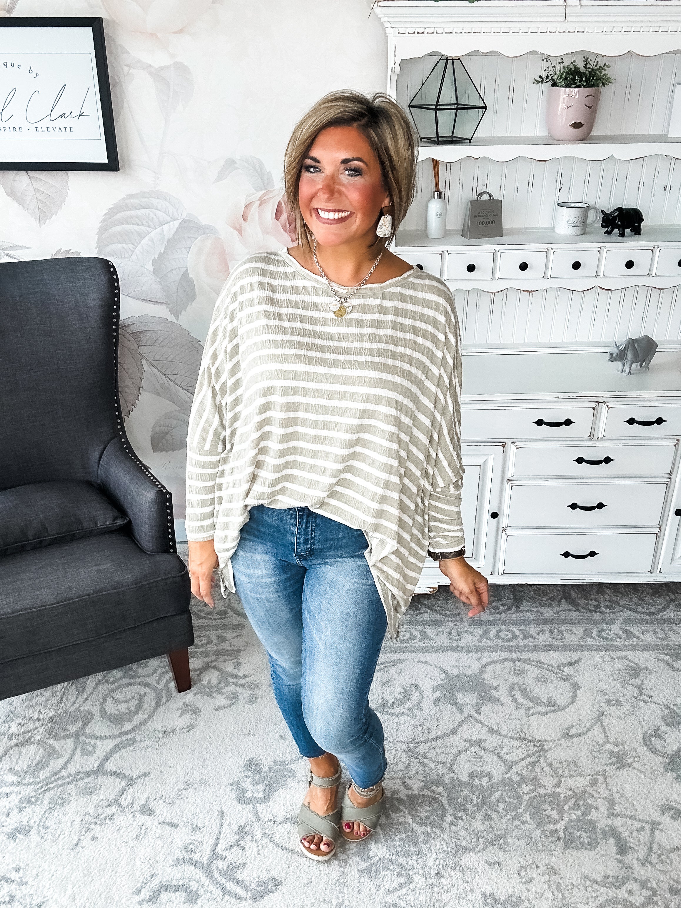 See My Whole Life Boxy Top - Faded Sage