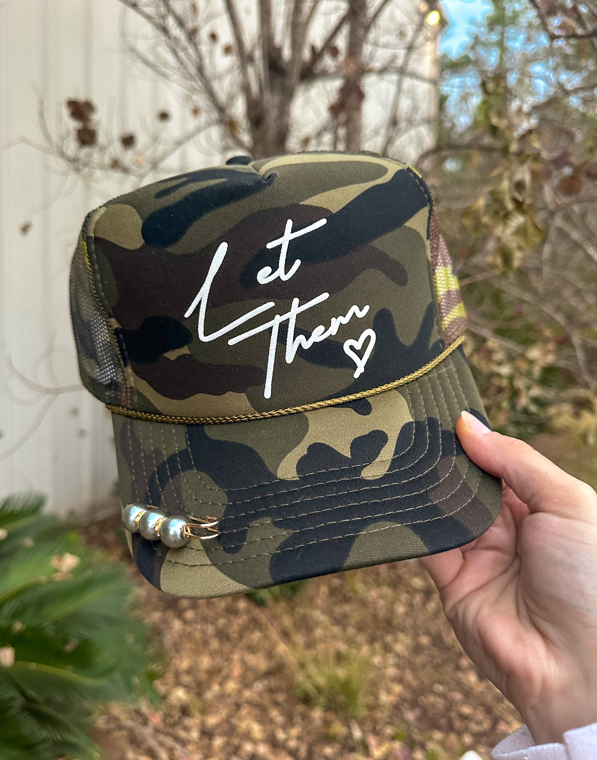 Let Them Full Camo Trucker Hat  *ONLINE EXCLUSIVE*