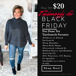 BLACK FRIDAY EXCLUSIVE! - Not Done Yet Turtleneck Sweater - Black