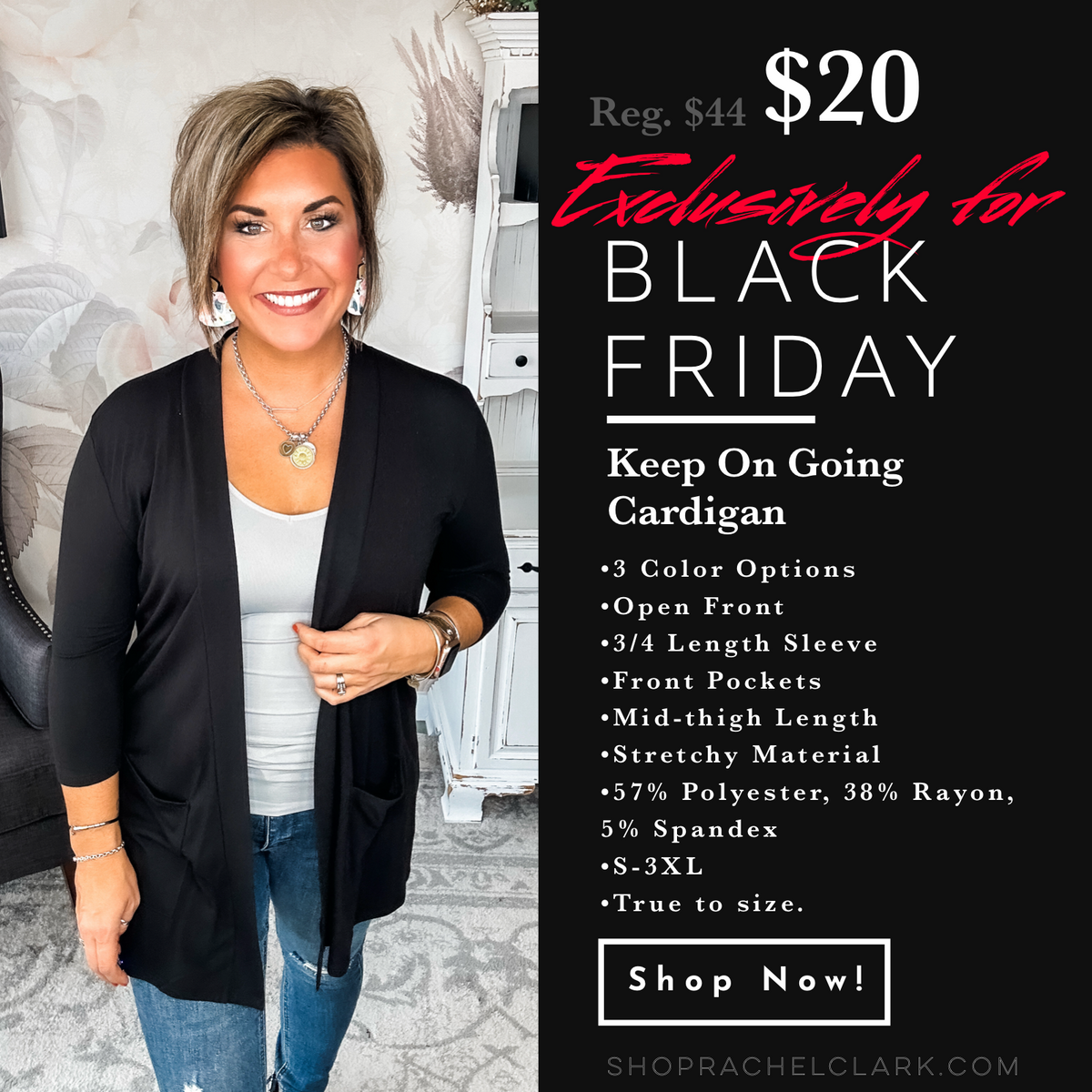 BLACK FRIDAY EXCLUSIVE! - Keep On Going Cardigan - Black