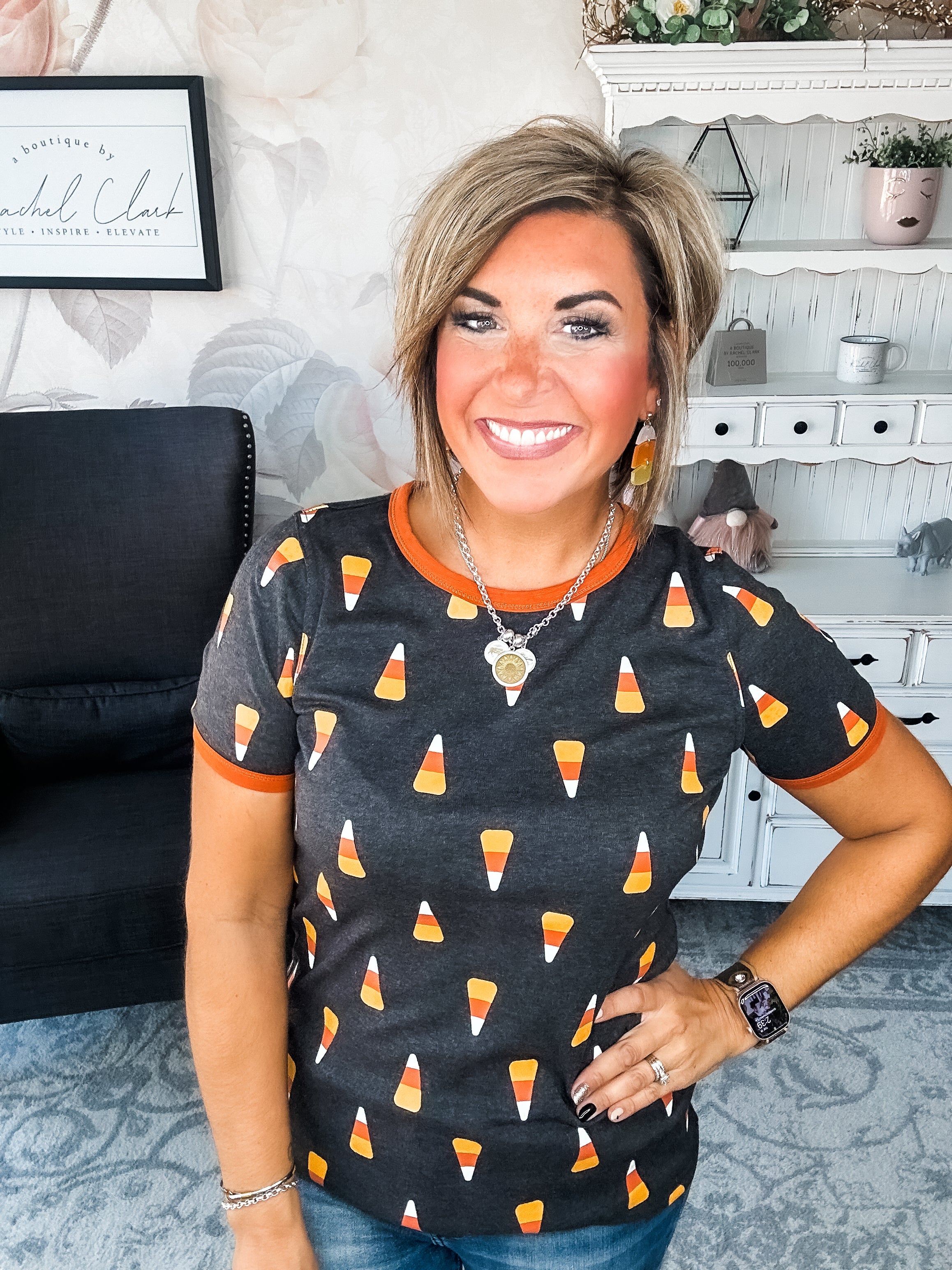 Ampersand Avenue Tee - Candy Corn Cutie