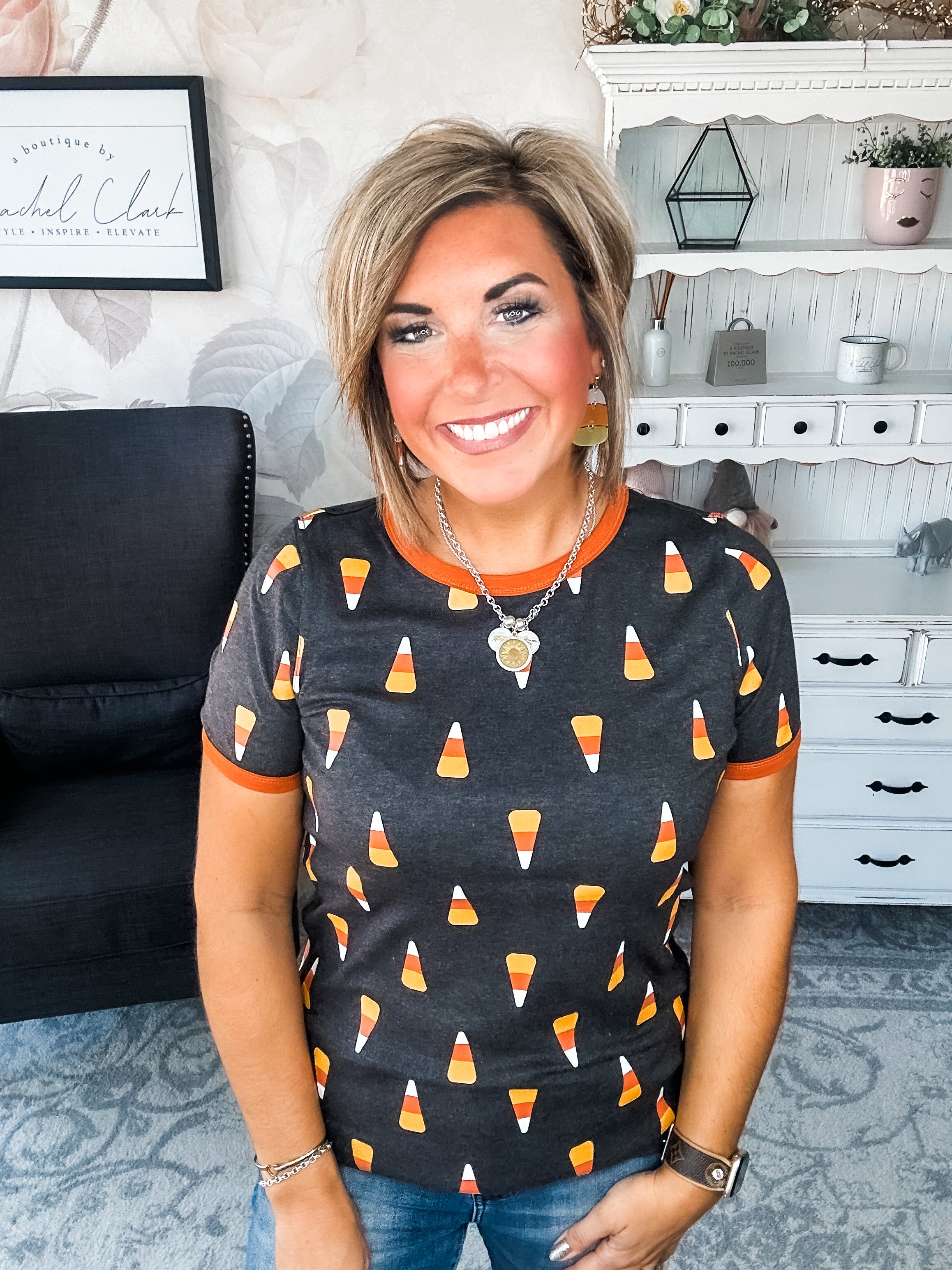 Ampersand Avenue Tee - Candy Corn Cutie