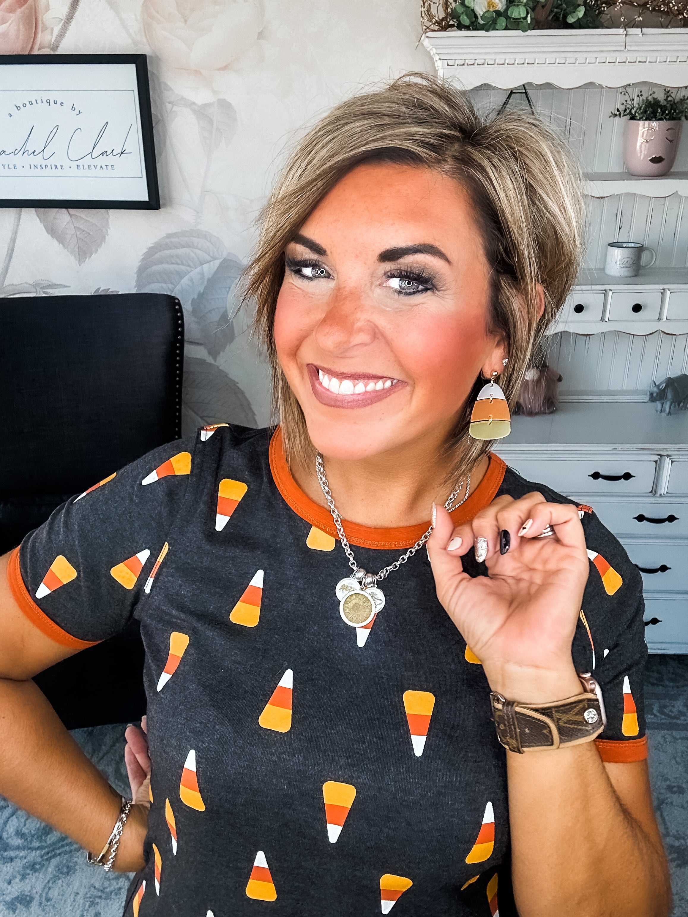Ampersand Avenue Tee - Candy Corn Cutie
