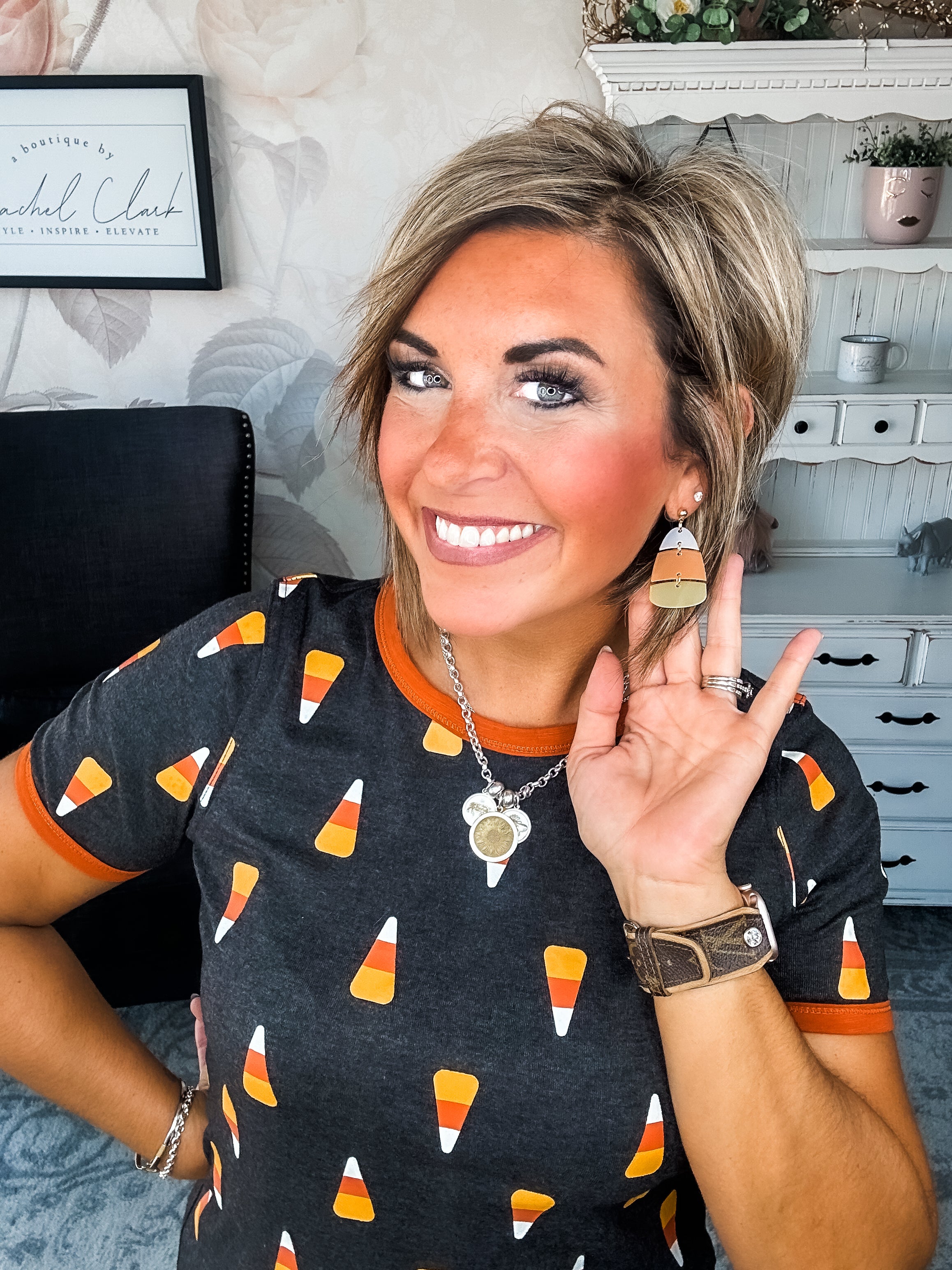 Ampersand Avenue Tee - Candy Corn Cutie
