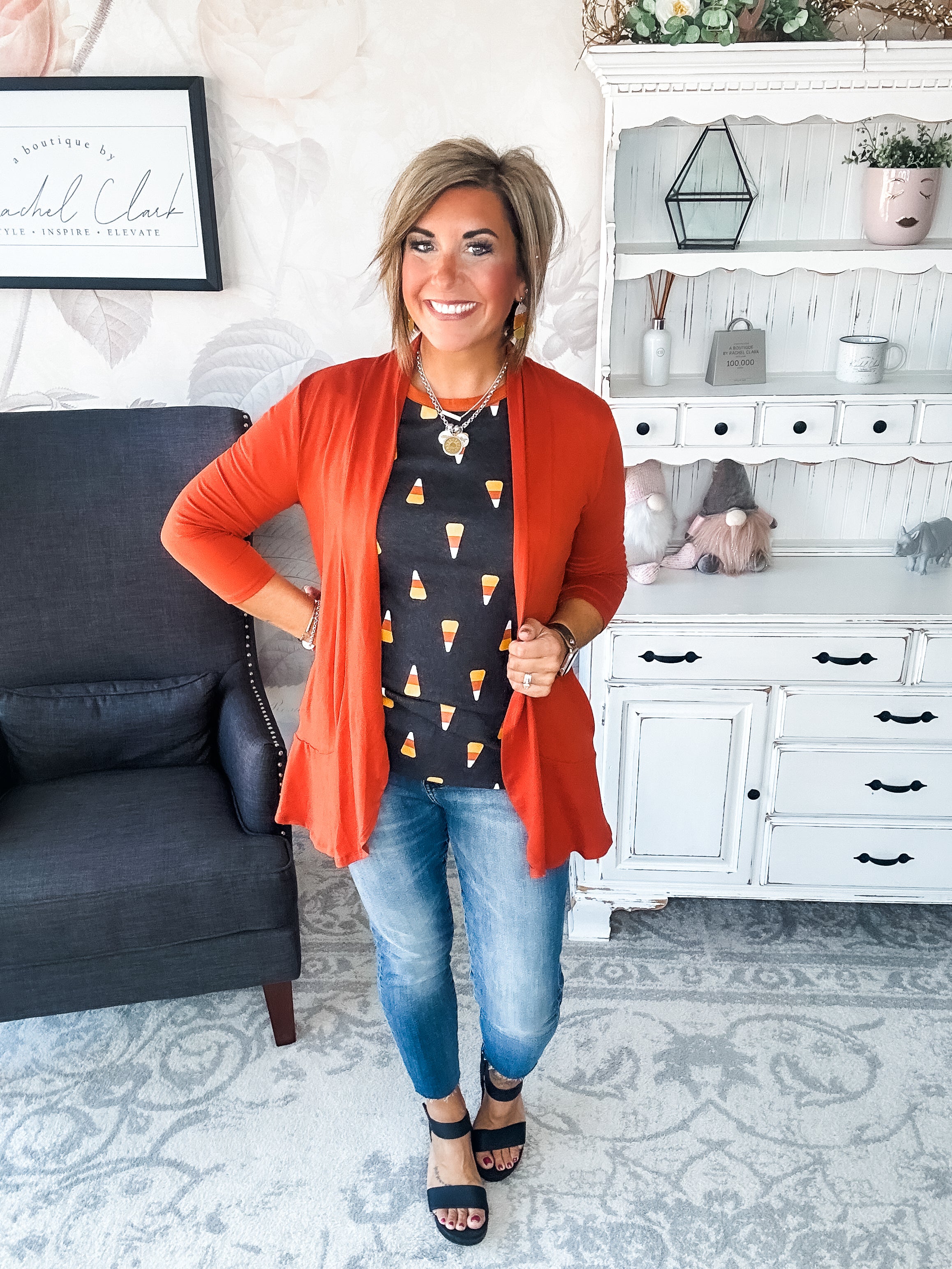 Ampersand Avenue Tee - Candy Corn Cutie