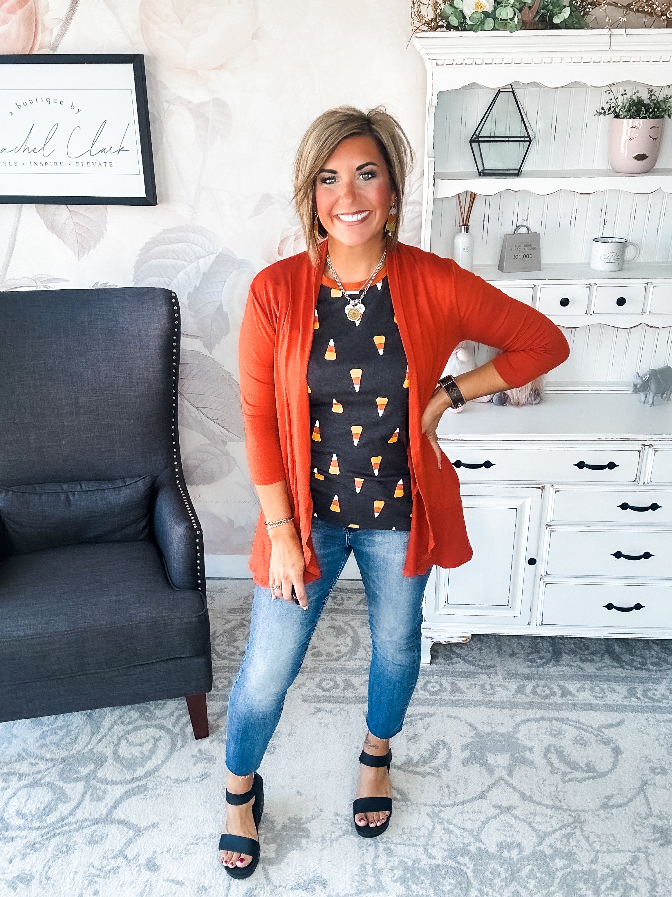 Ampersand Avenue Tee - Candy Corn Cutie
