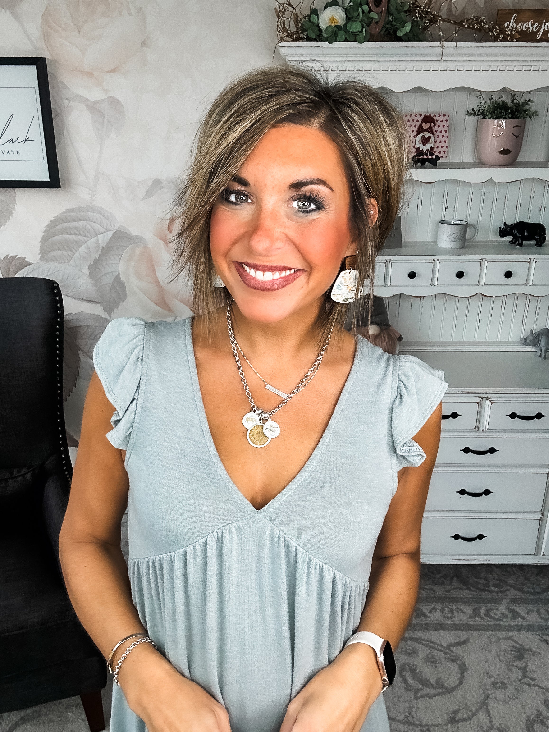 Love Yourself Flutter Sleeve Dress