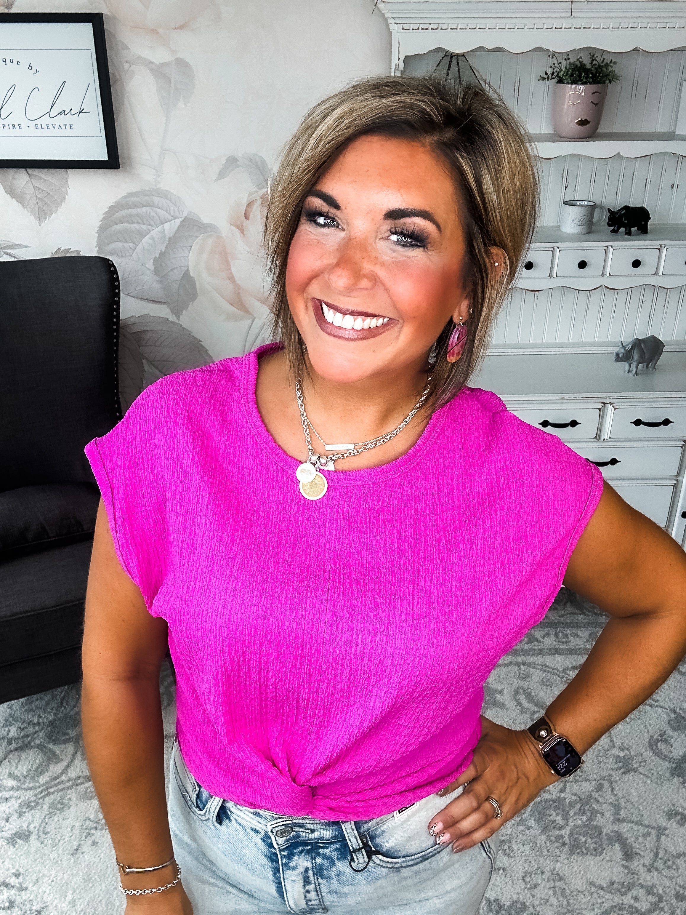 Just Like You Top - Fuchsia