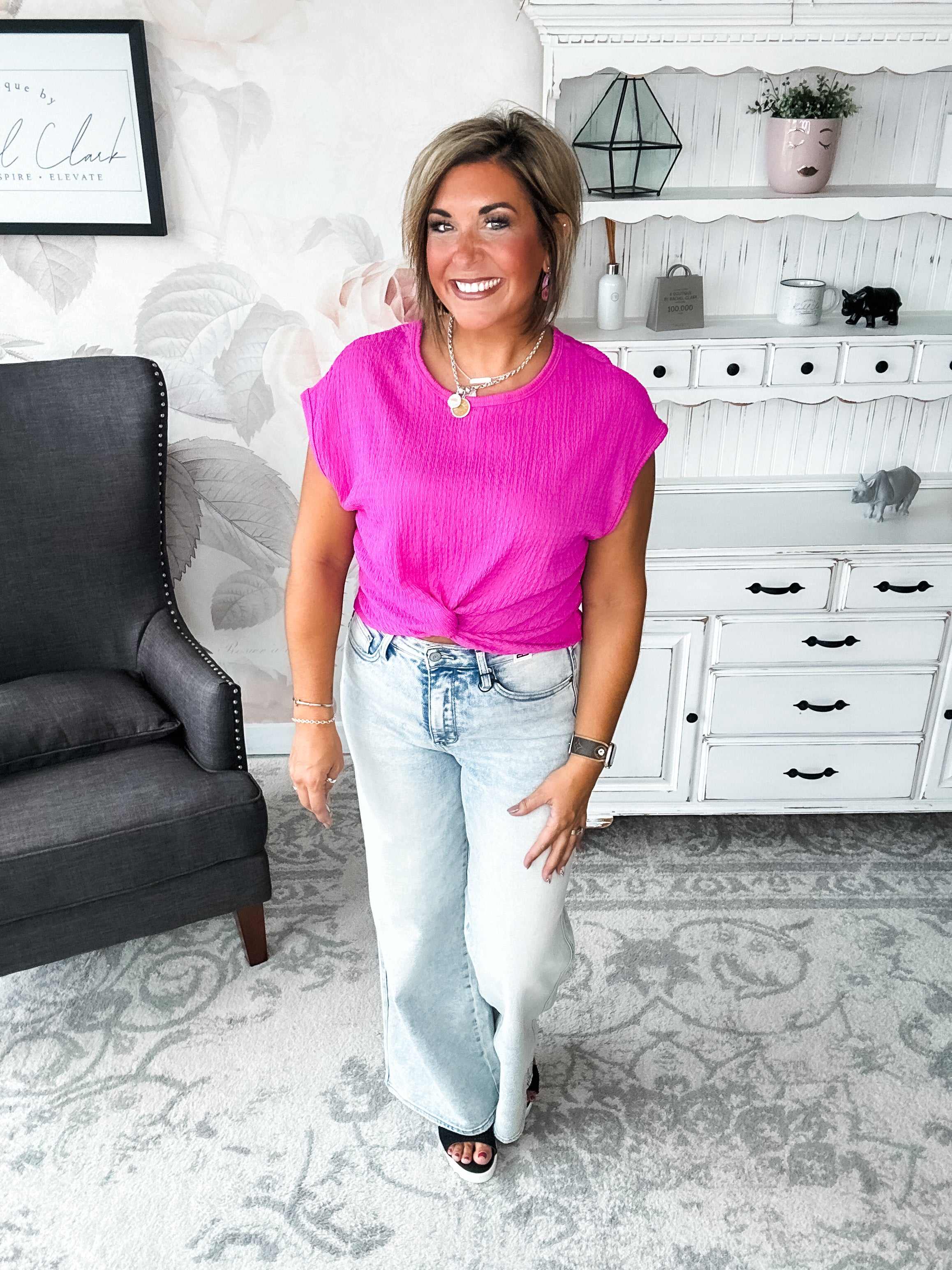 Just Like You Top - Fuchsia