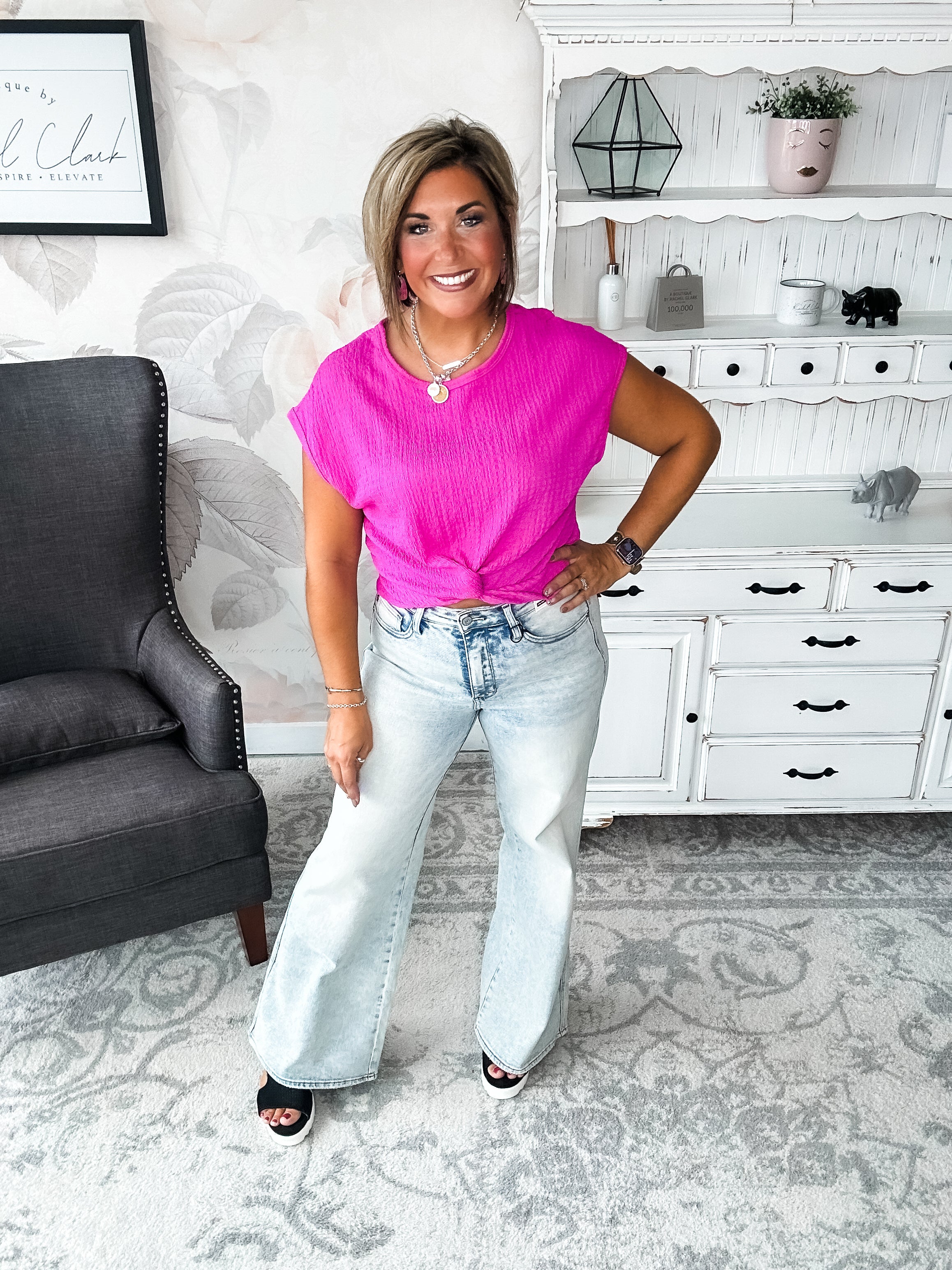 Just Like You Top - Fuchsia