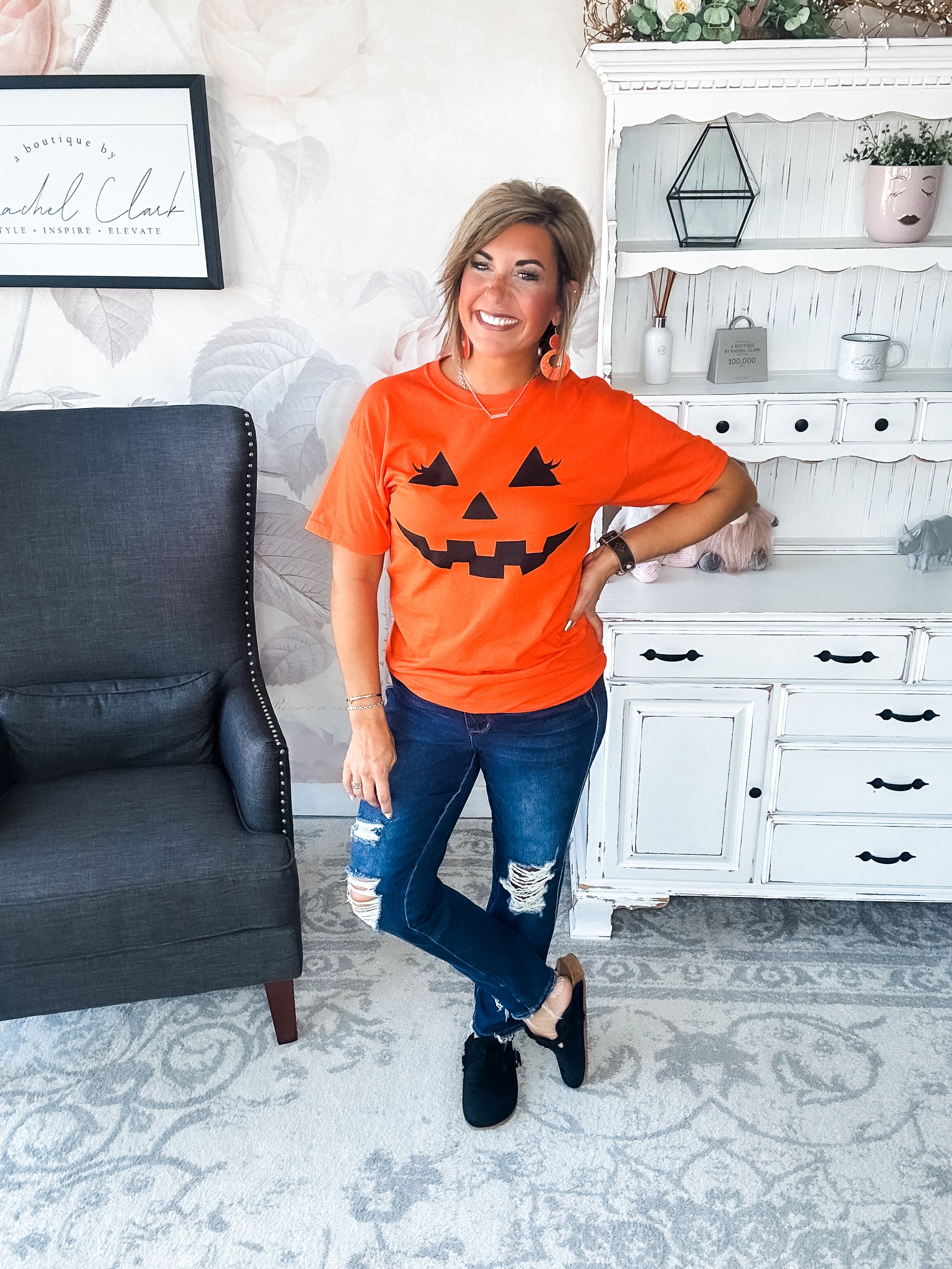 Pumpkin Face Graphic Tee