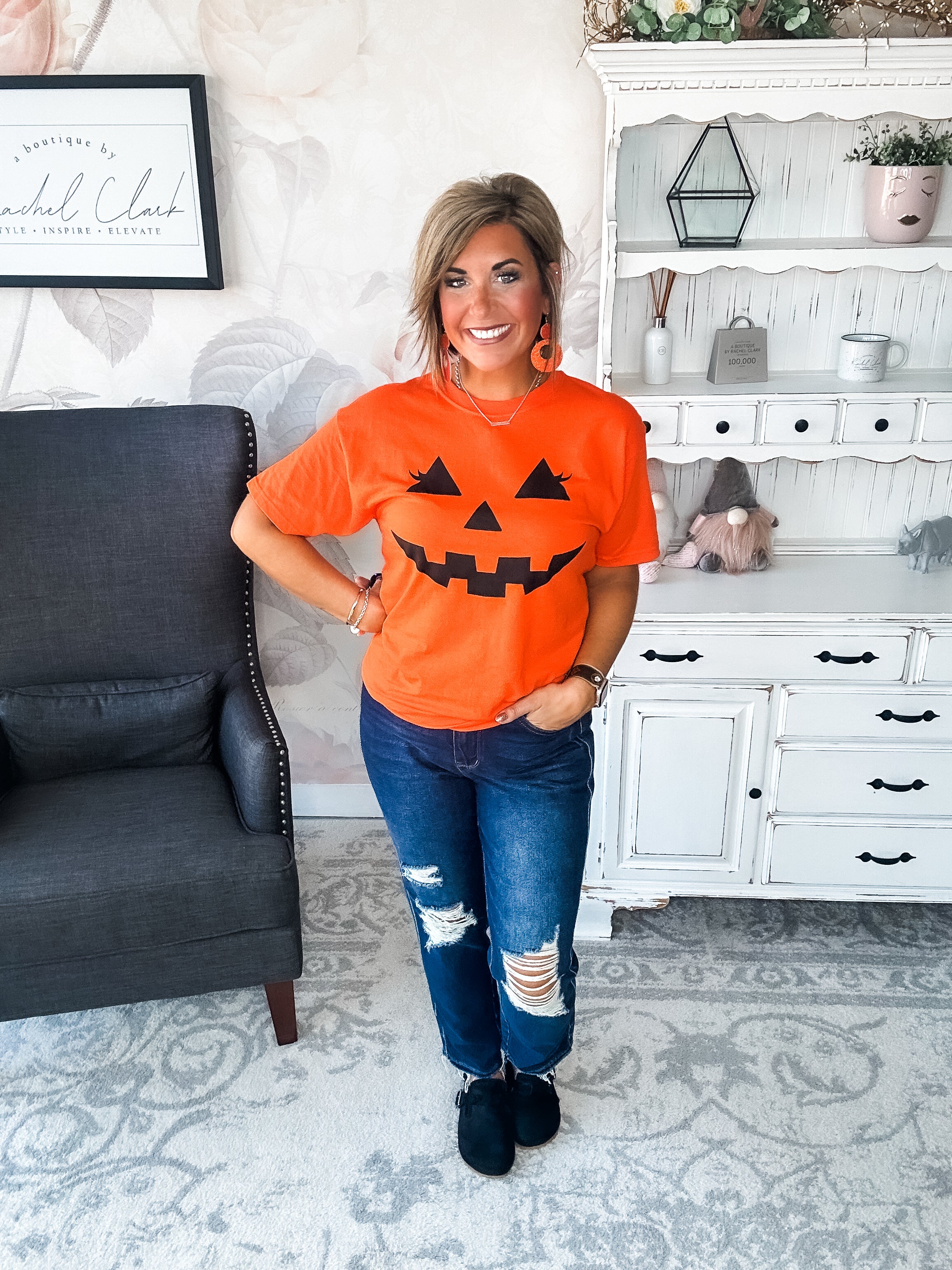 Pumpkin Face Graphic Tee