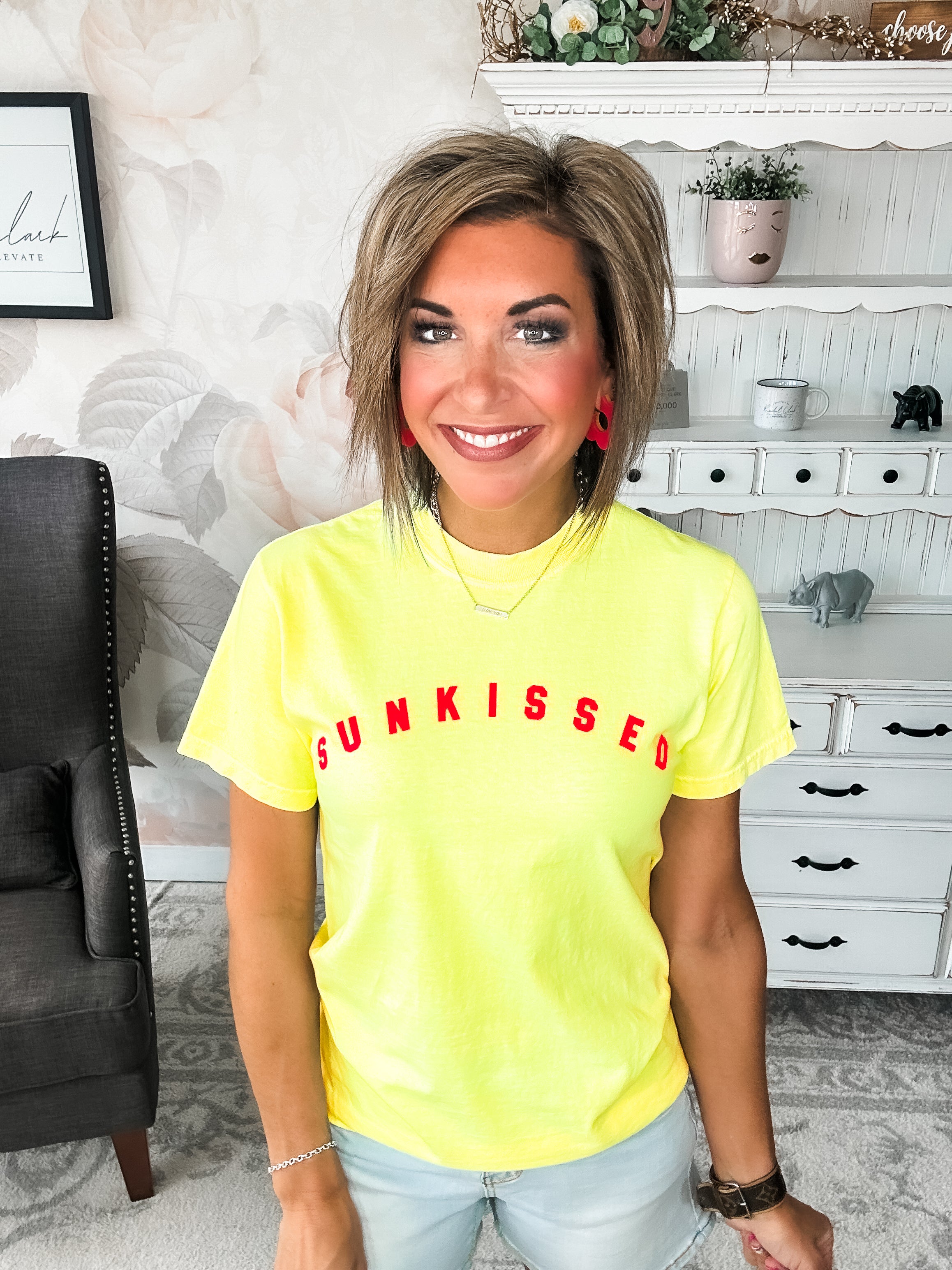 Sunkissed Neon Lemon Graphic Tee