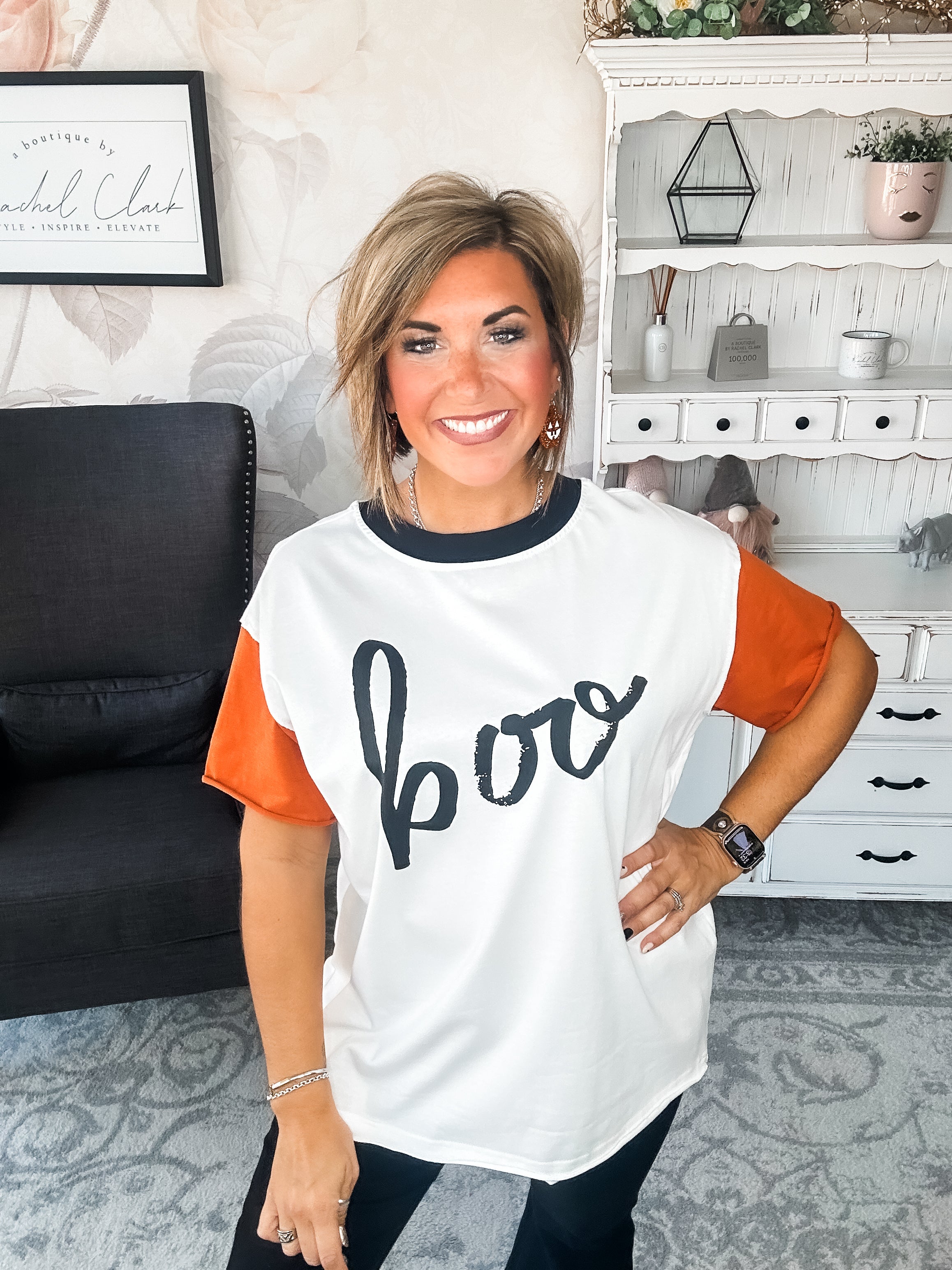 Ampersand Avenue Boyfriend Tee - Hey Boo-tiful