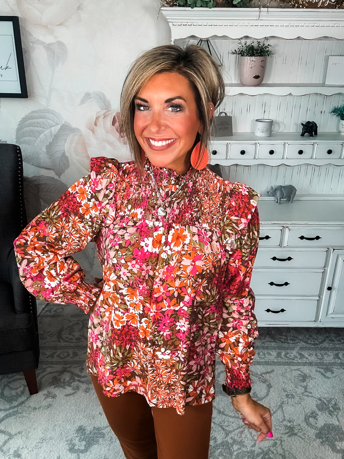Always Be Mine Floral Blouse
