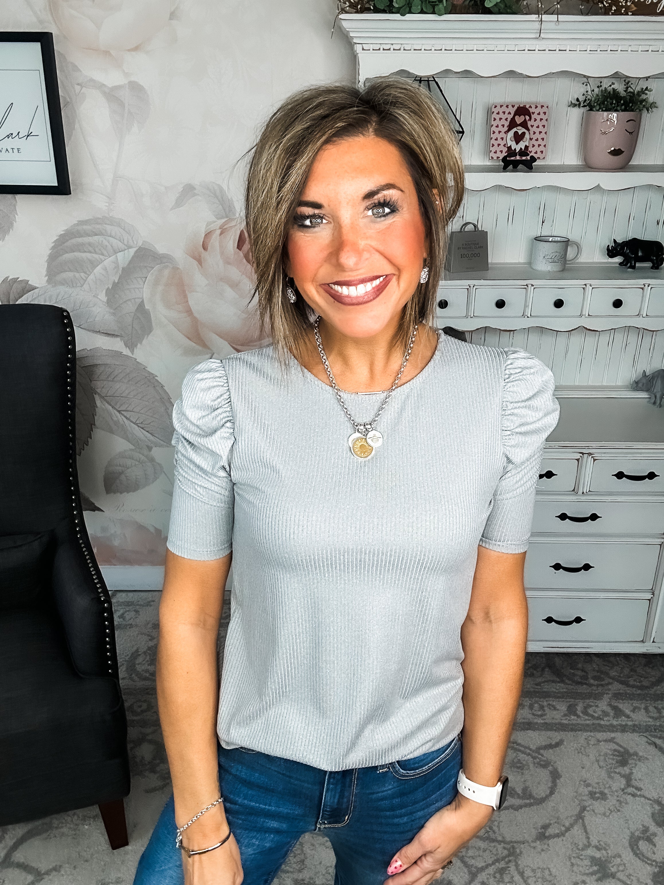 Can't Live Without You Top - Grey