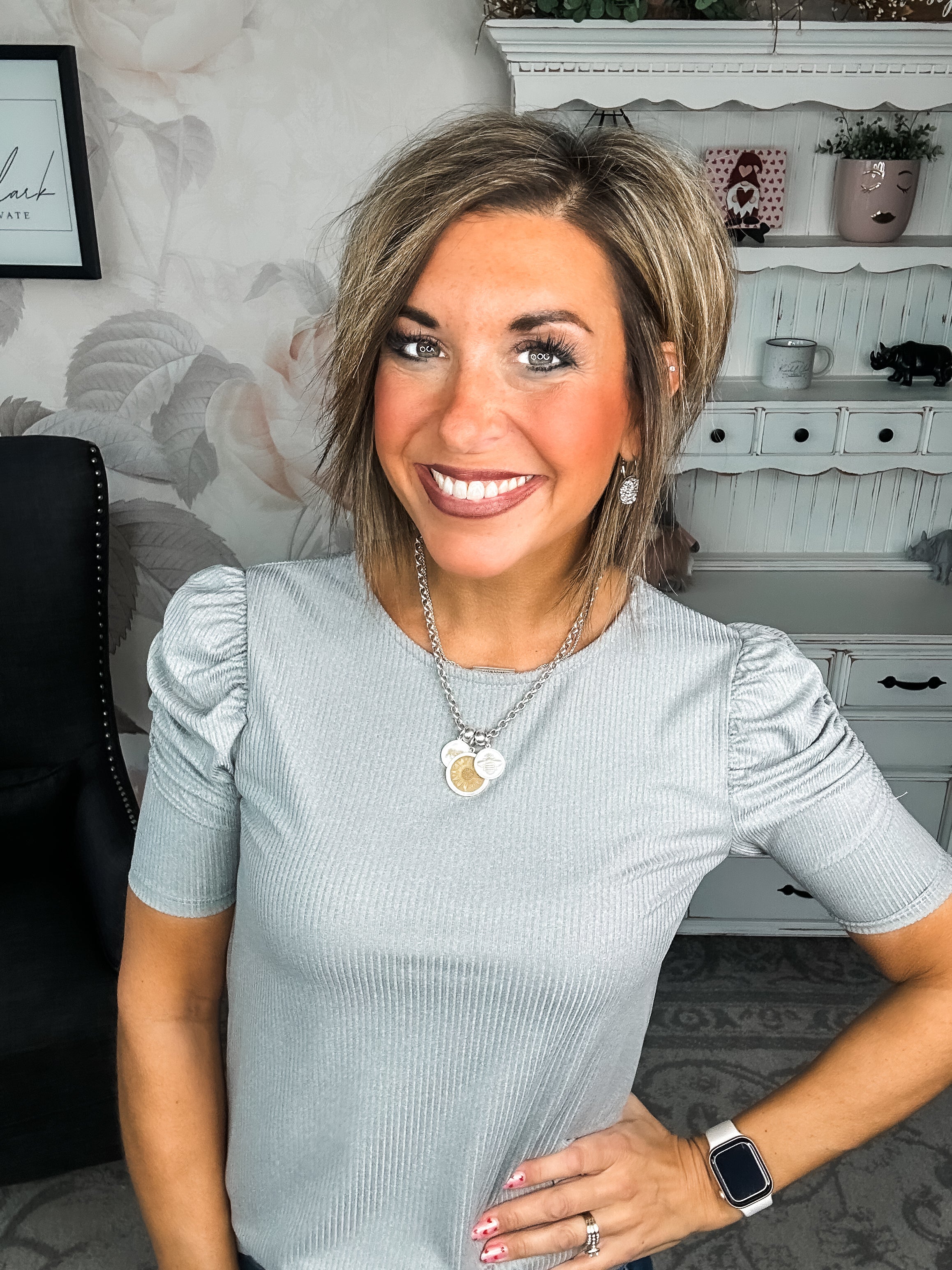 Can't Live Without You Top - Grey