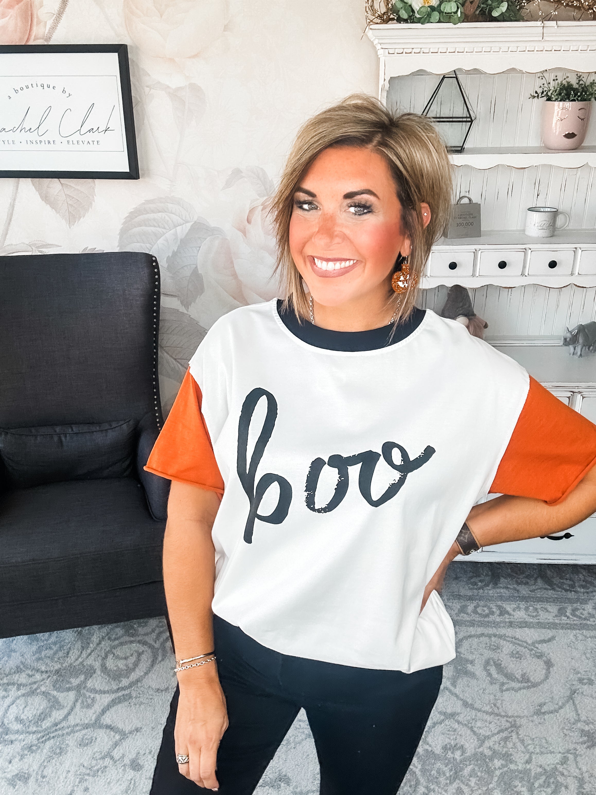 Ampersand Avenue Boyfriend Tee - Hey Boo-tiful