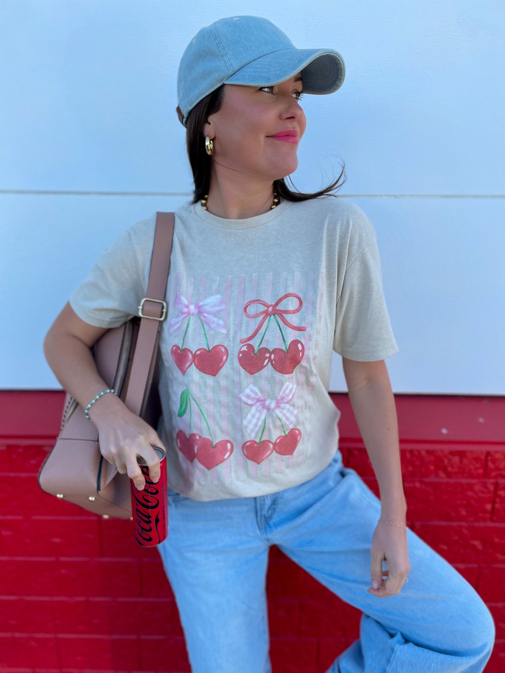 Cheery Cherry Bow Graphic Tee