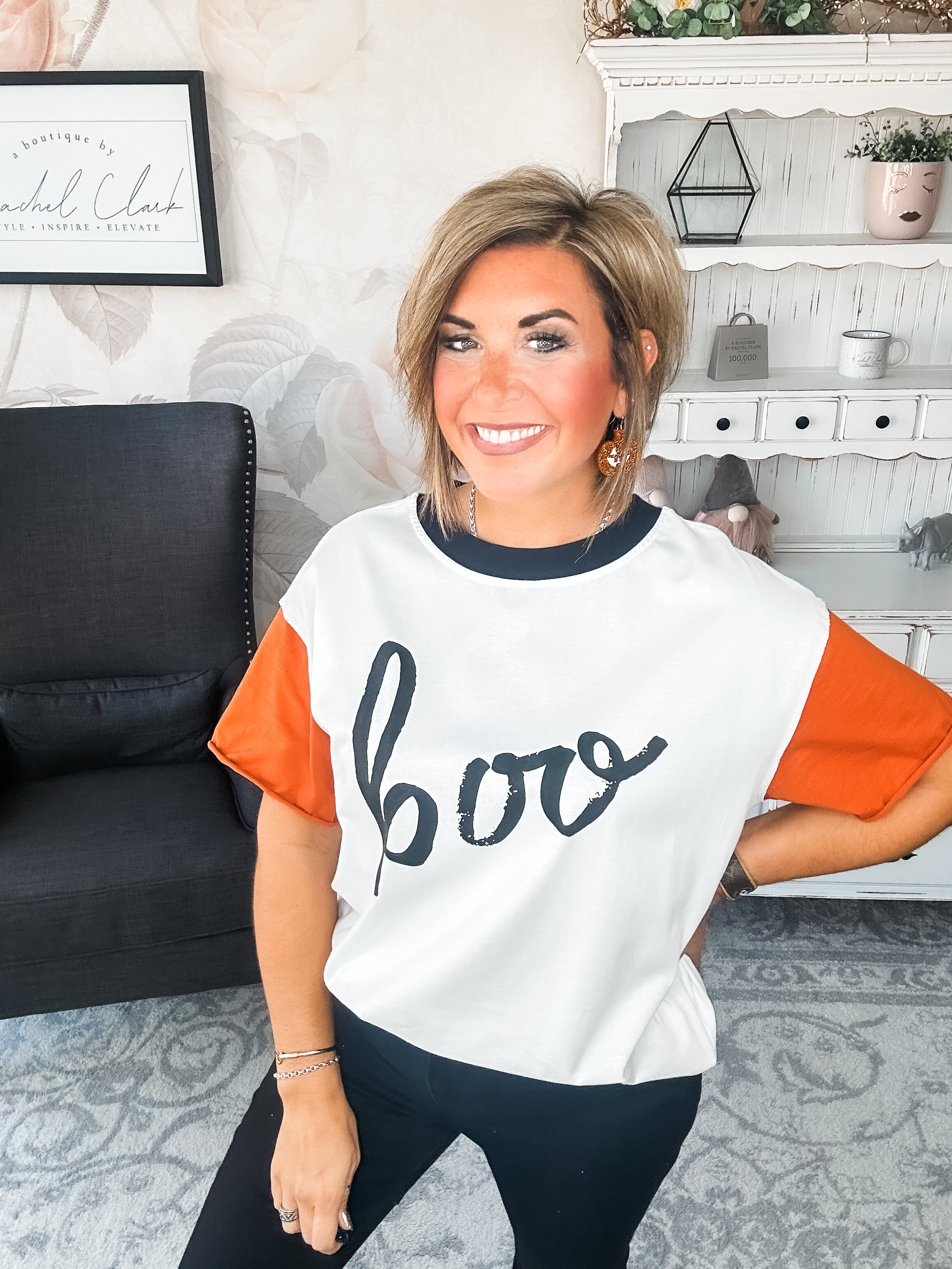 Ampersand Avenue Boyfriend Tee - Hey Boo-tiful