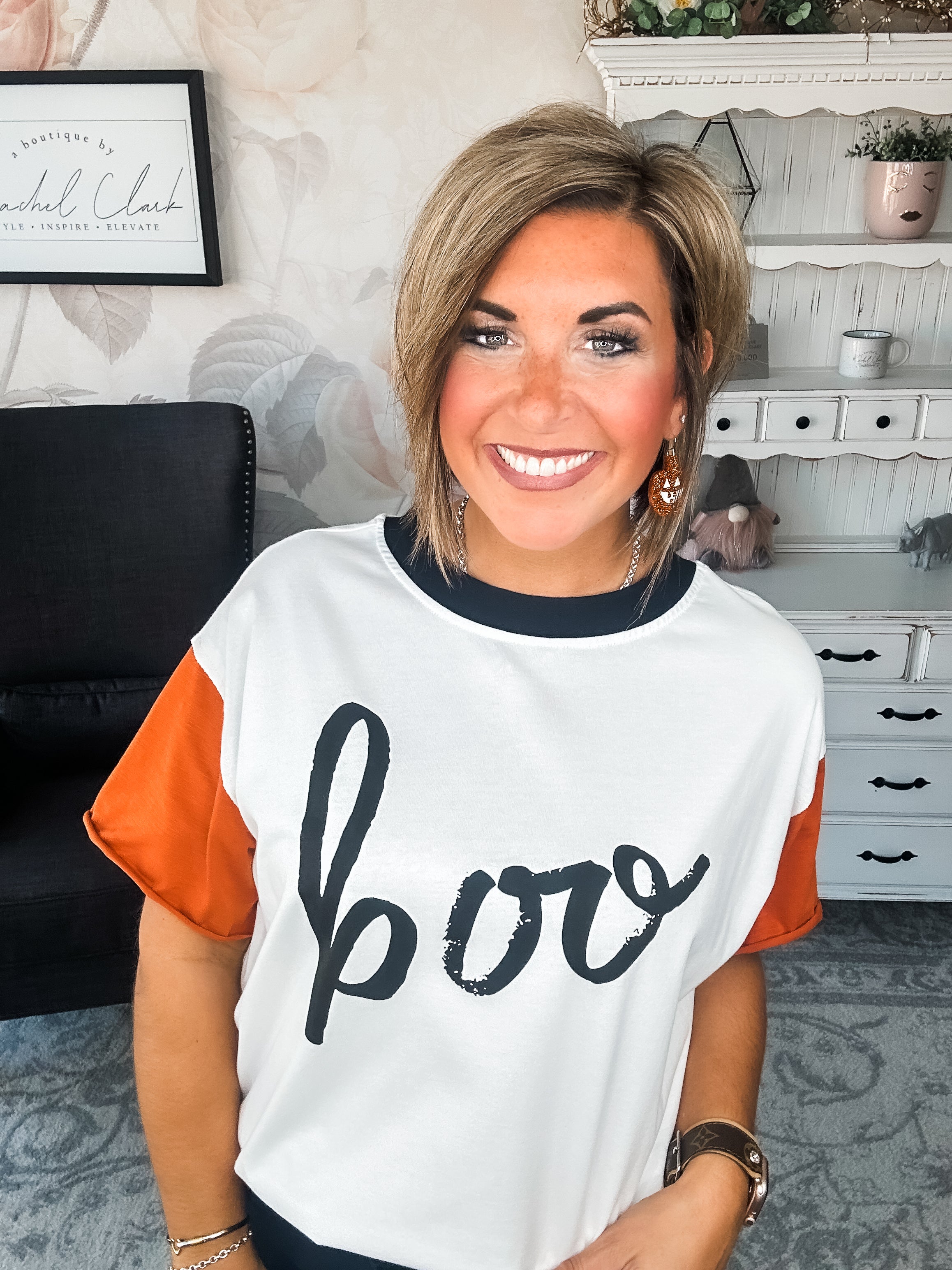 Ampersand Avenue Boyfriend Tee - Hey Boo-tiful