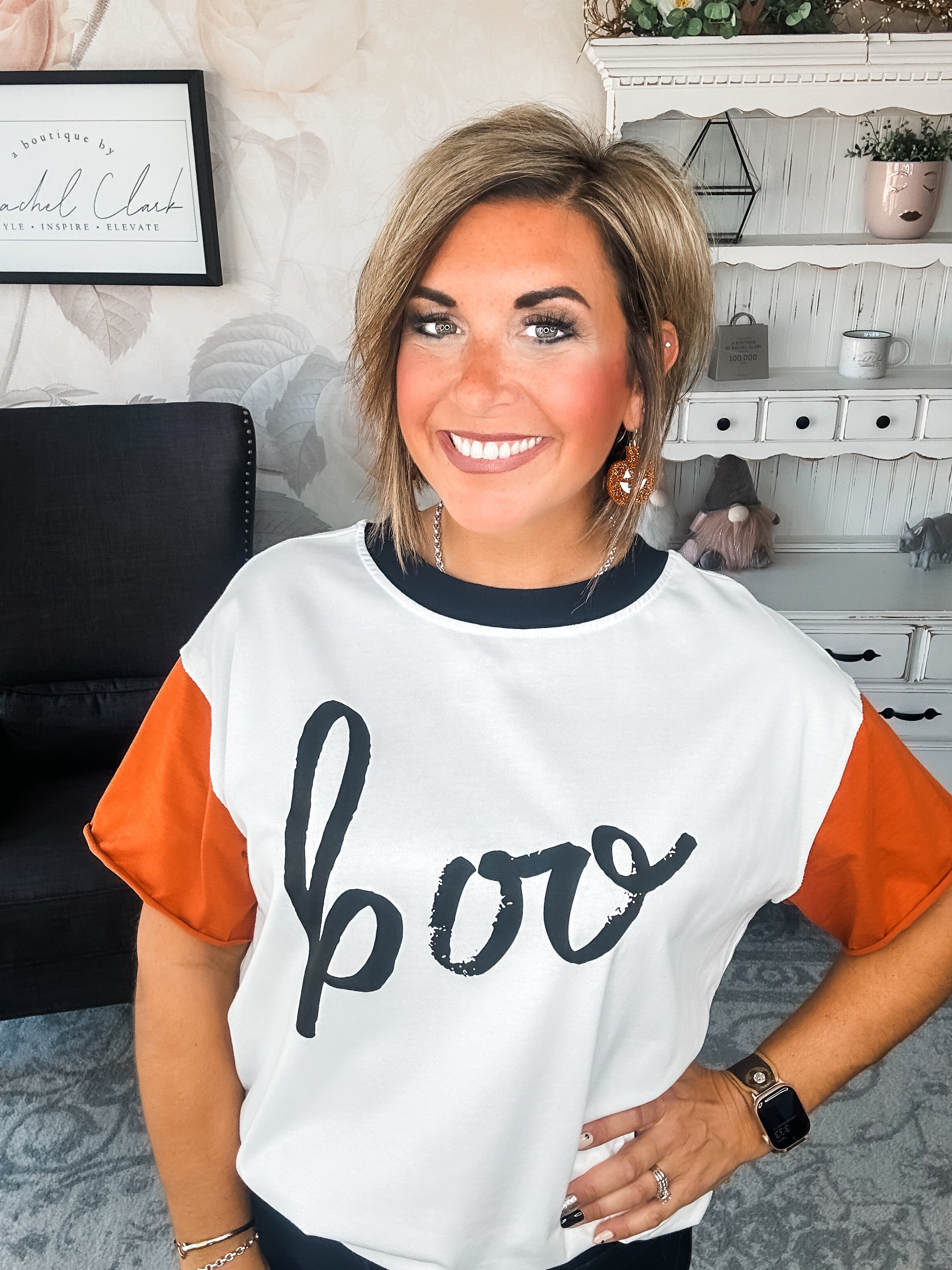 Ampersand Avenue Boyfriend Tee - Hey Boo-tiful