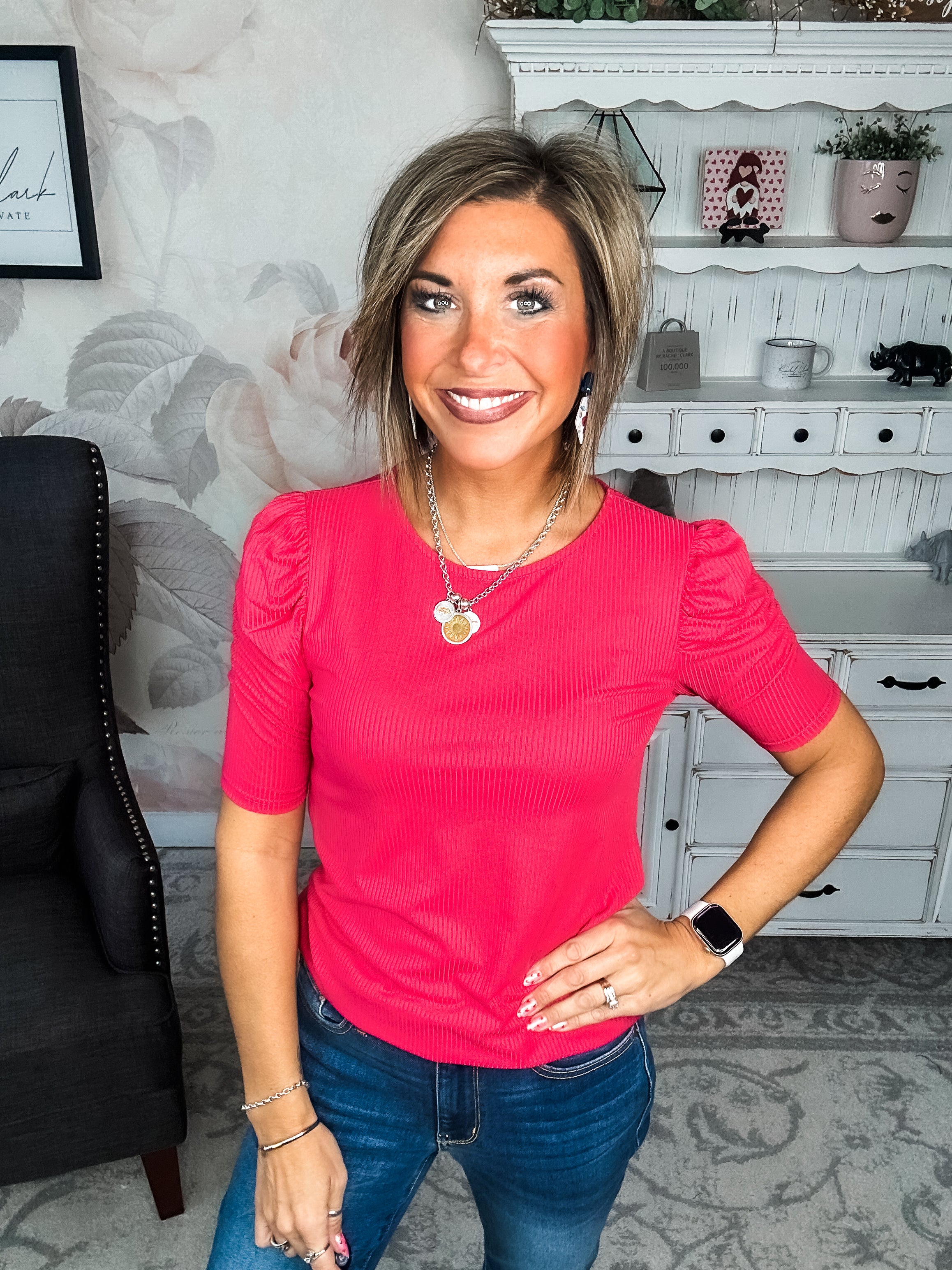 Can't Live Without You Top - Fuchsia