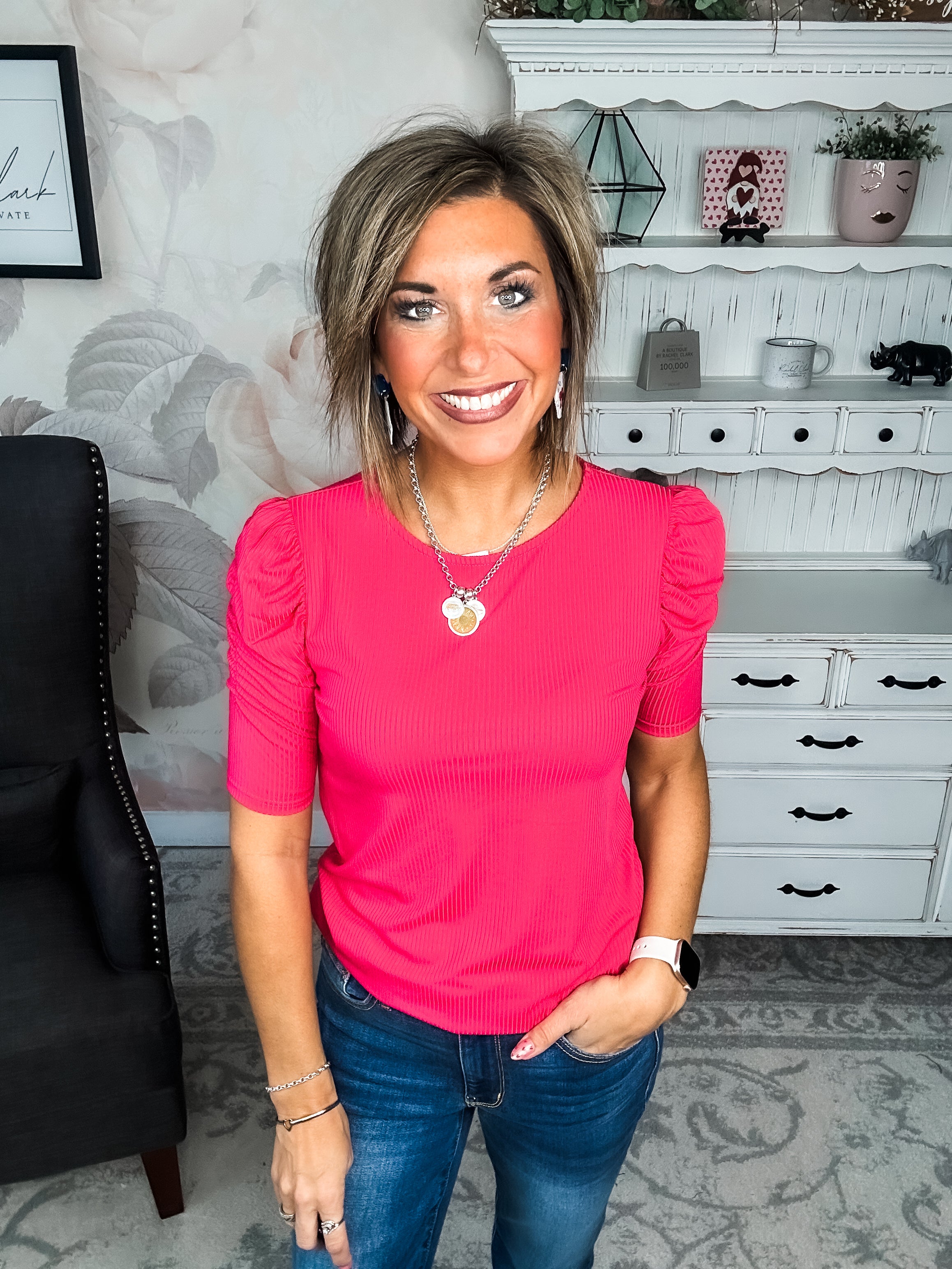 Can't Live Without You Top - Fuchsia