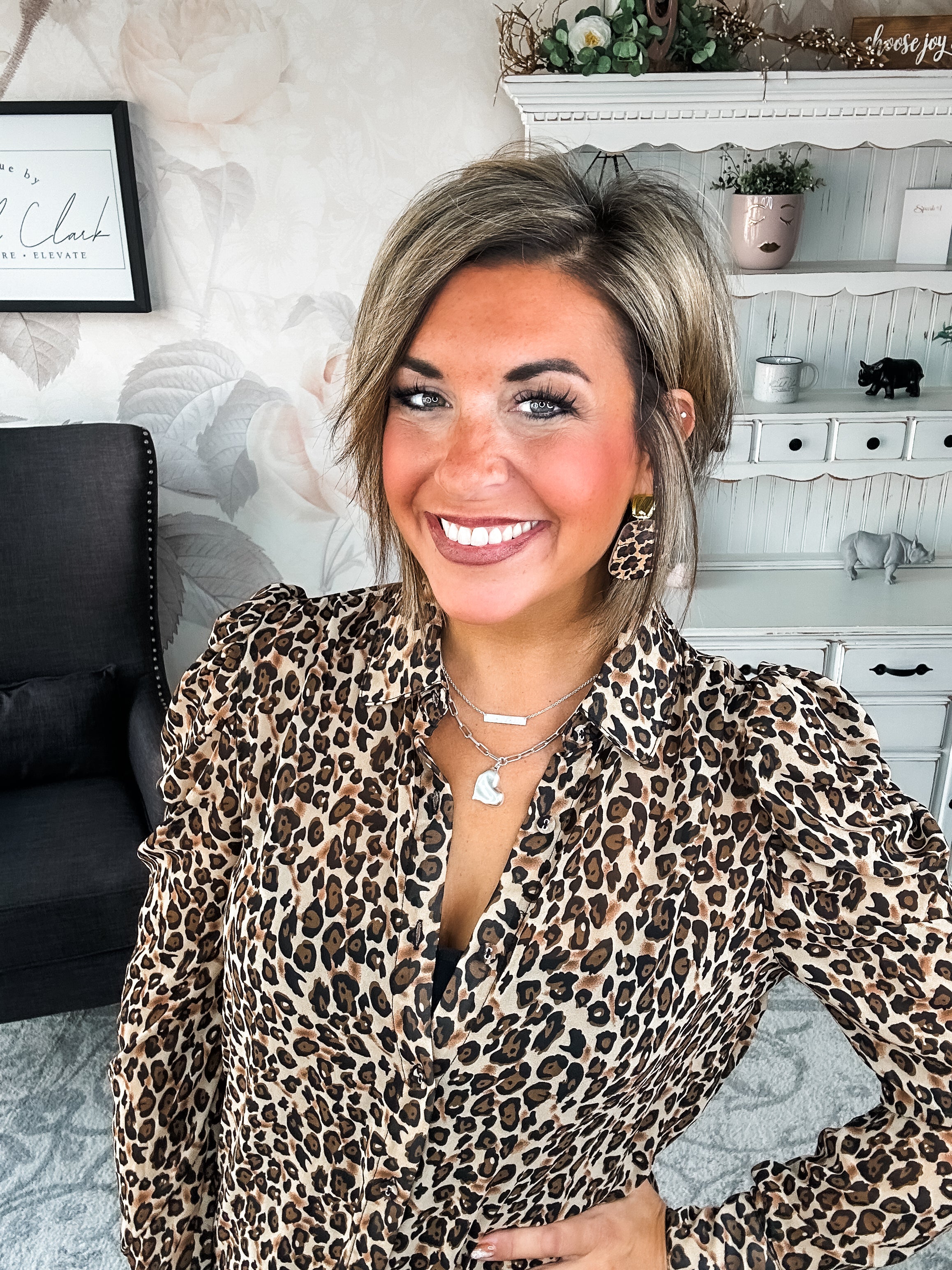 Watch Over You Leopard Blouse