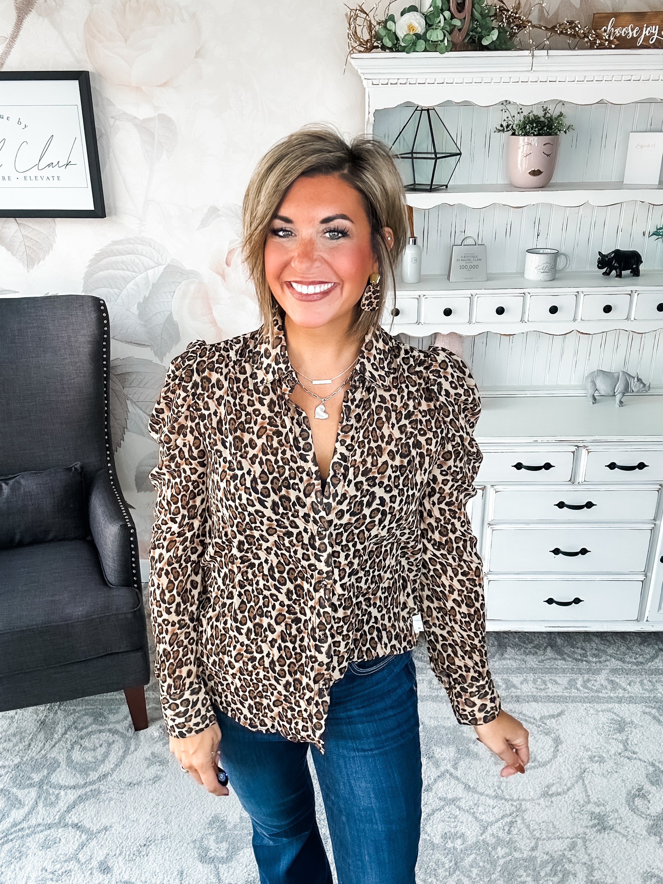 Watch Over You Leopard Blouse