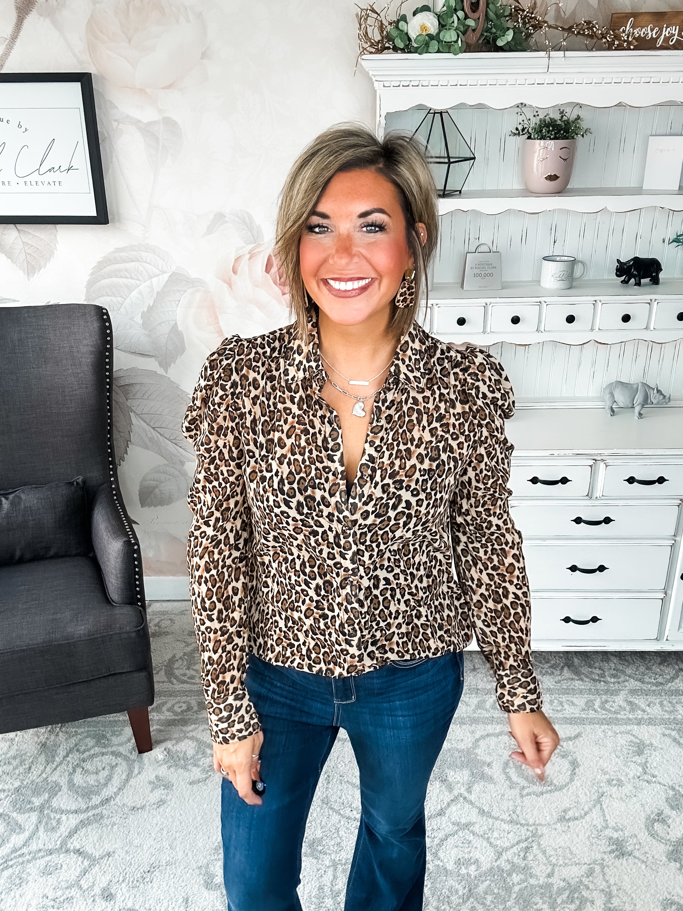 Watch Over You Leopard Blouse