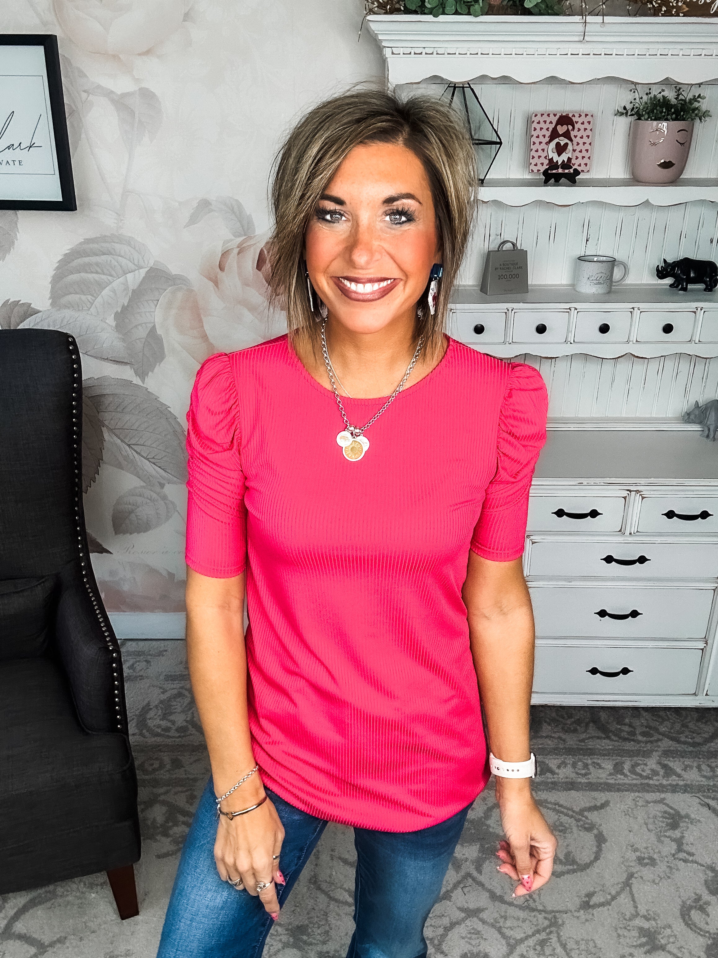 Can't Live Without You Top - Fuchsia