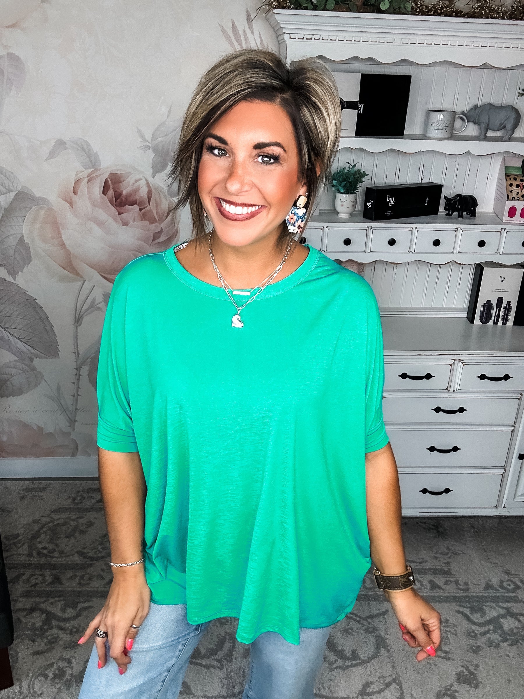 Feeling Free Tunic Top - Emerald