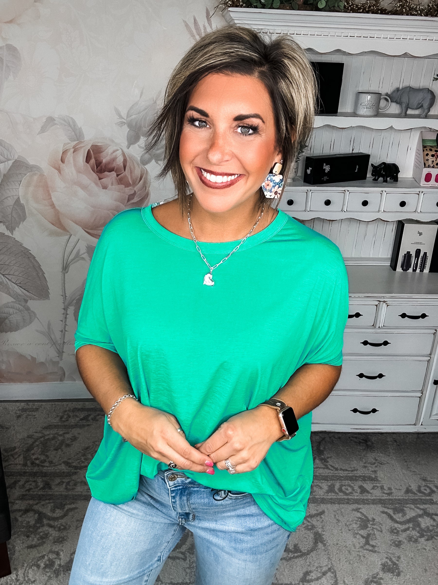 Feeling Free Tunic Top - Emerald