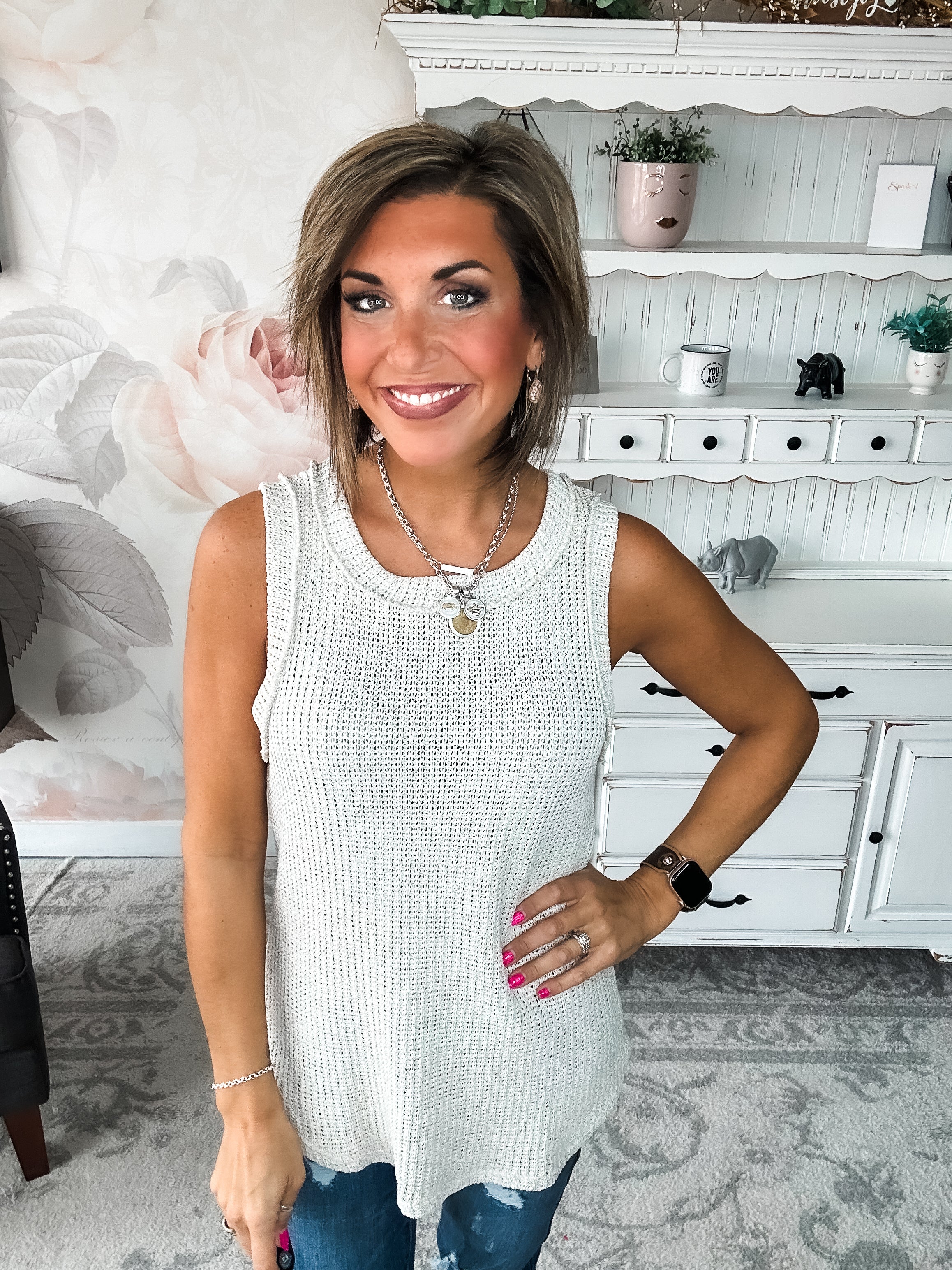 Here It Comes Knit Tank Top