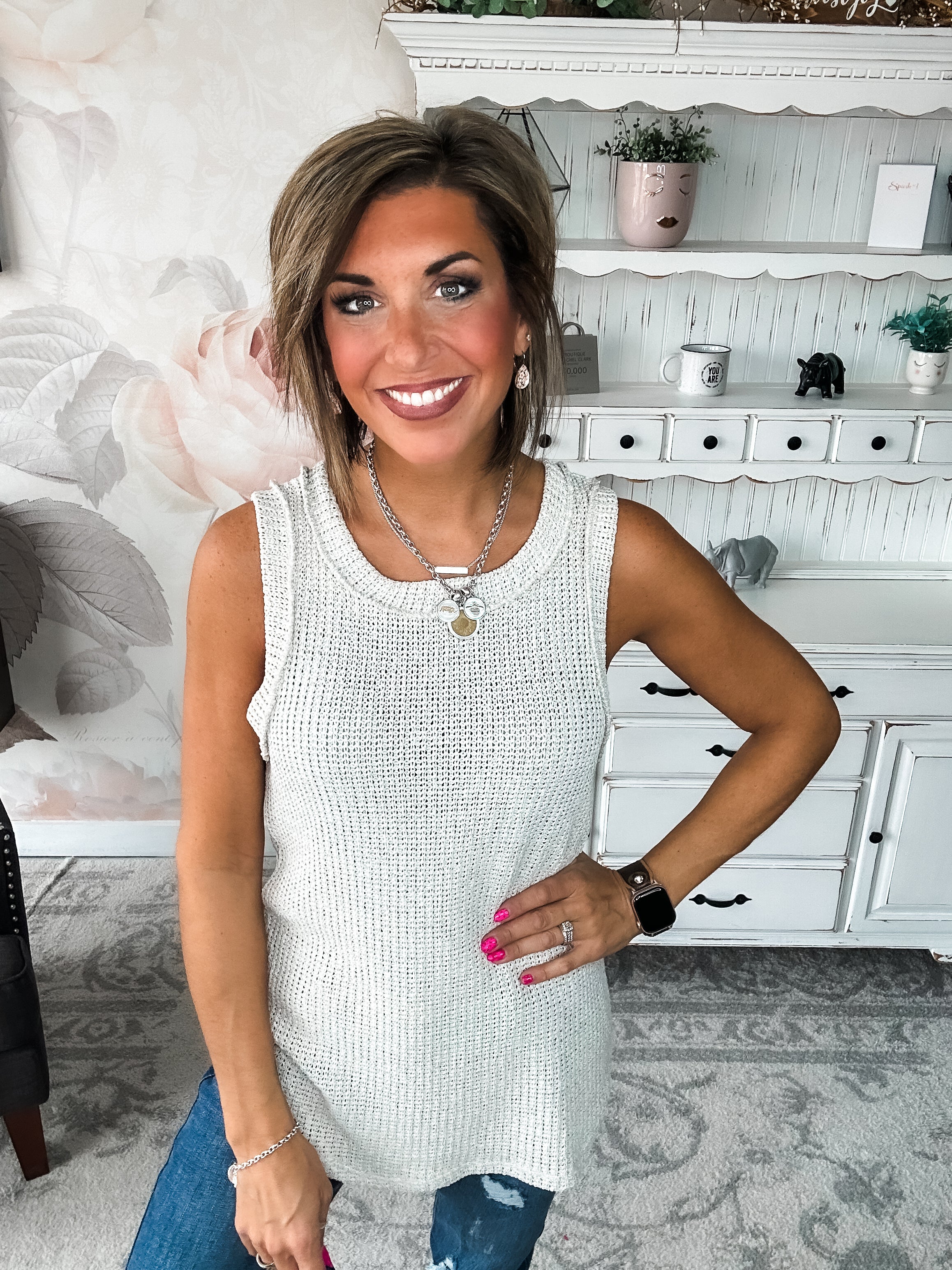 Here It Comes Knit Tank Top