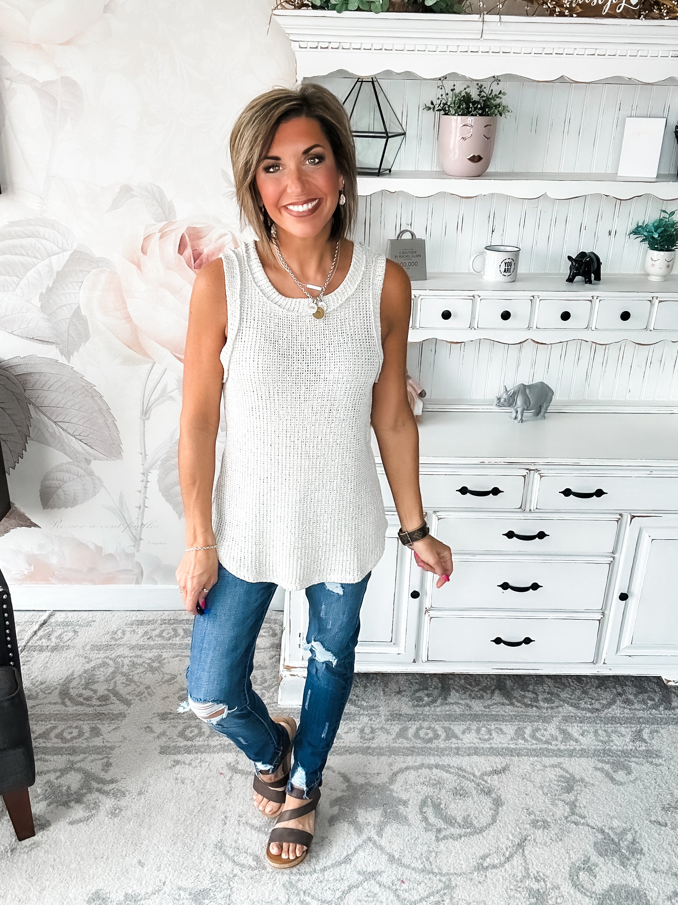 Here It Comes Knit Tank Top