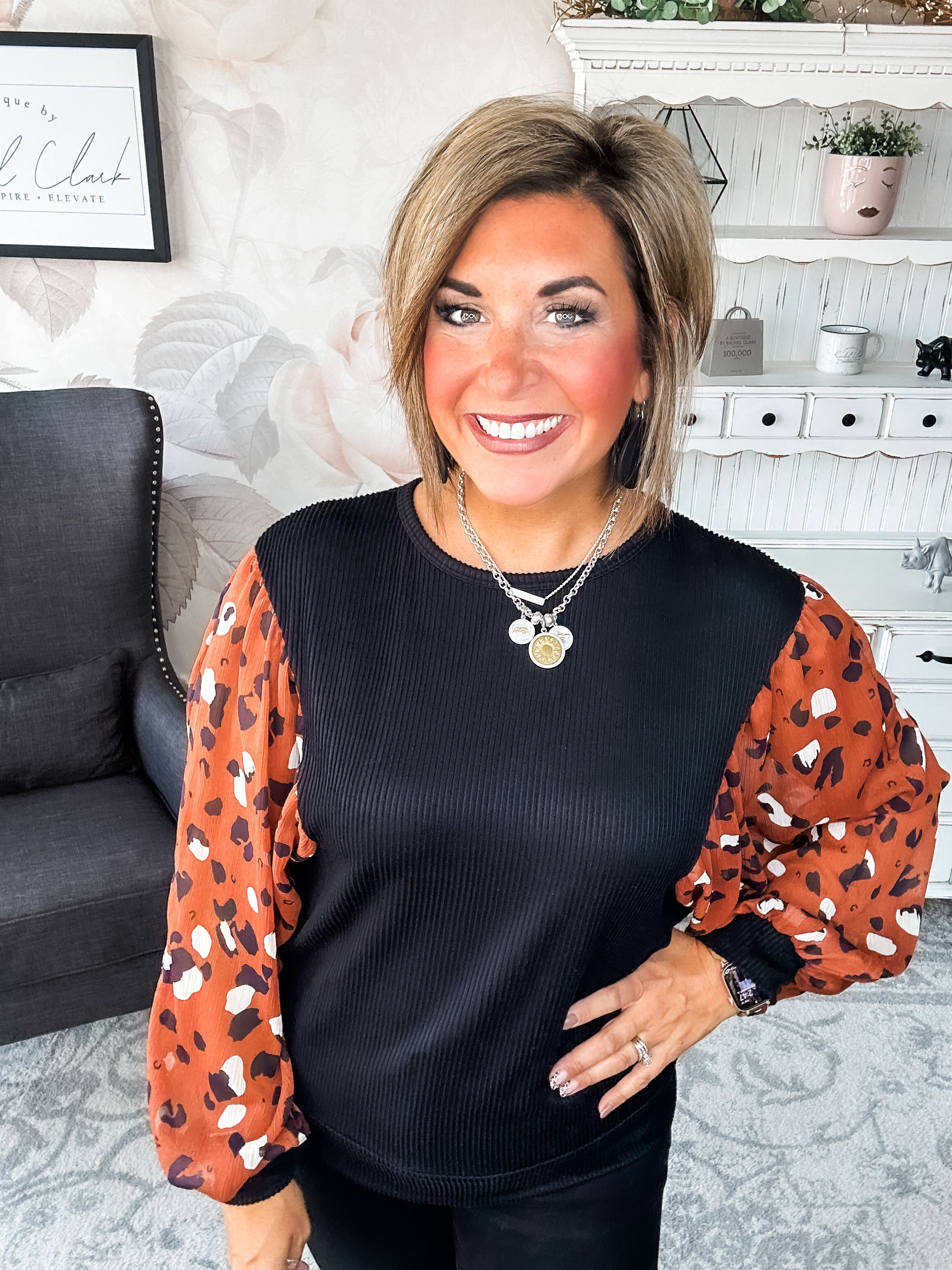 Tell Me You Love Me Blouse - Black