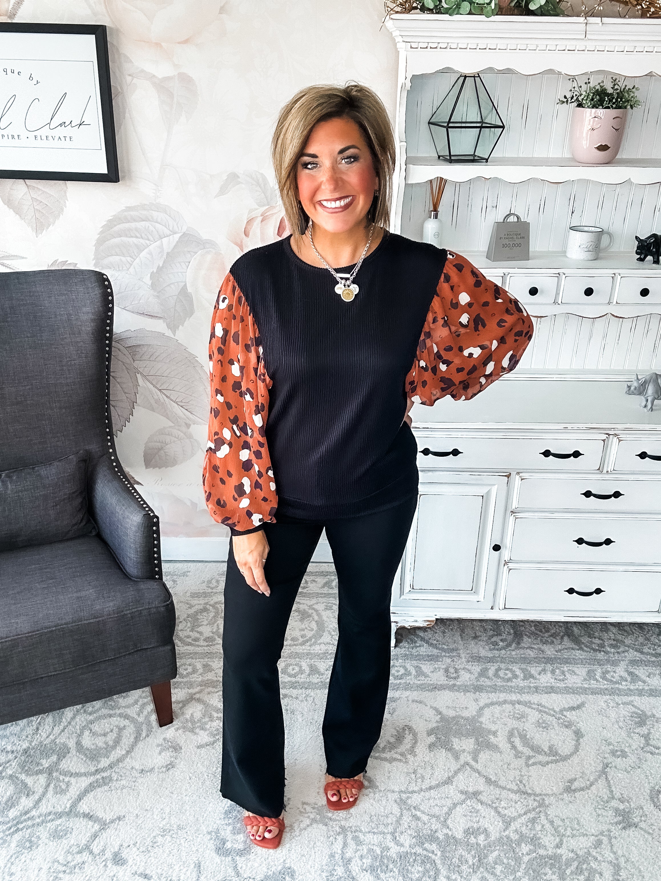 Tell Me You Love Me Blouse - Black