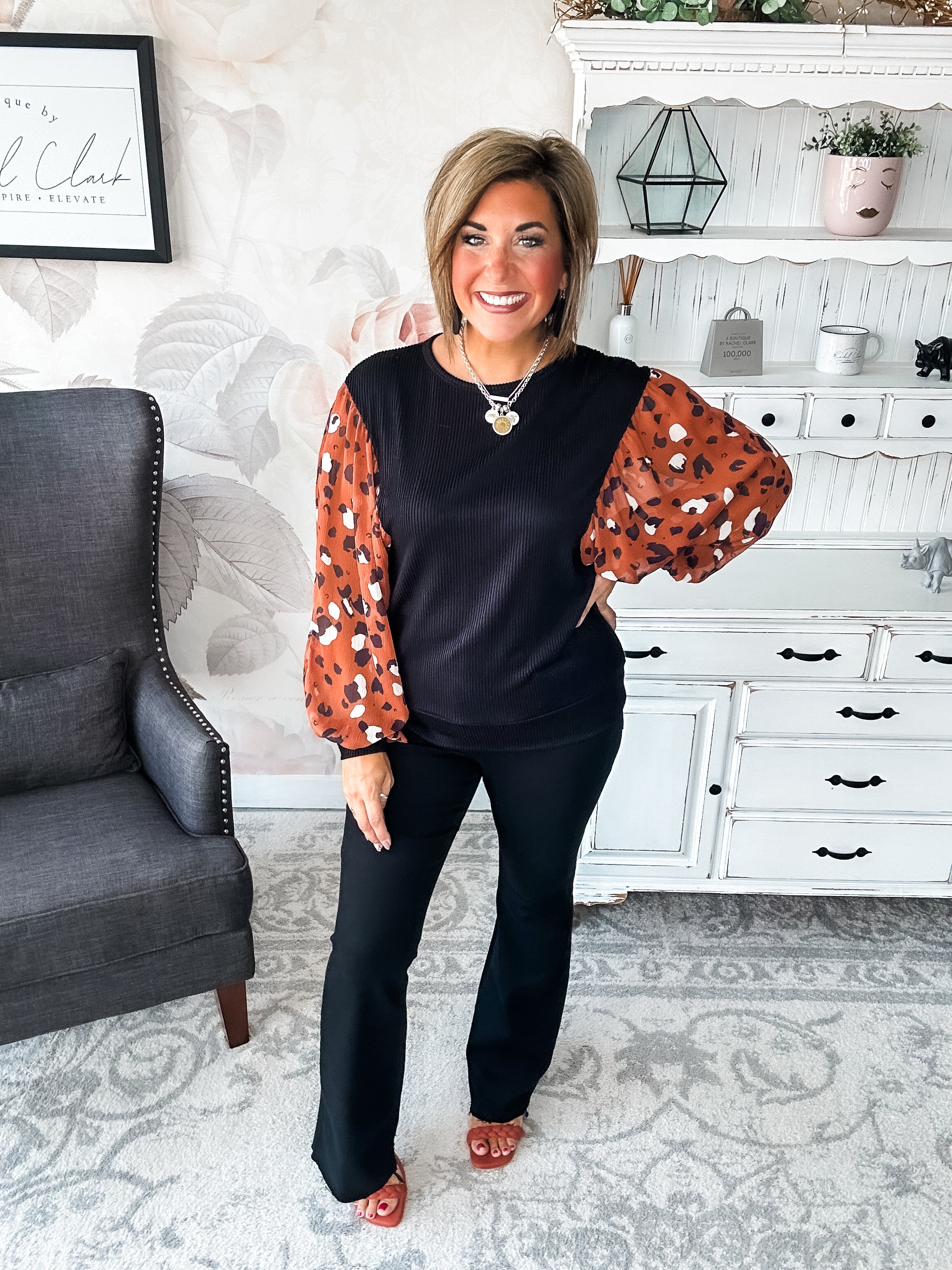 Tell Me You Love Me Blouse - Black