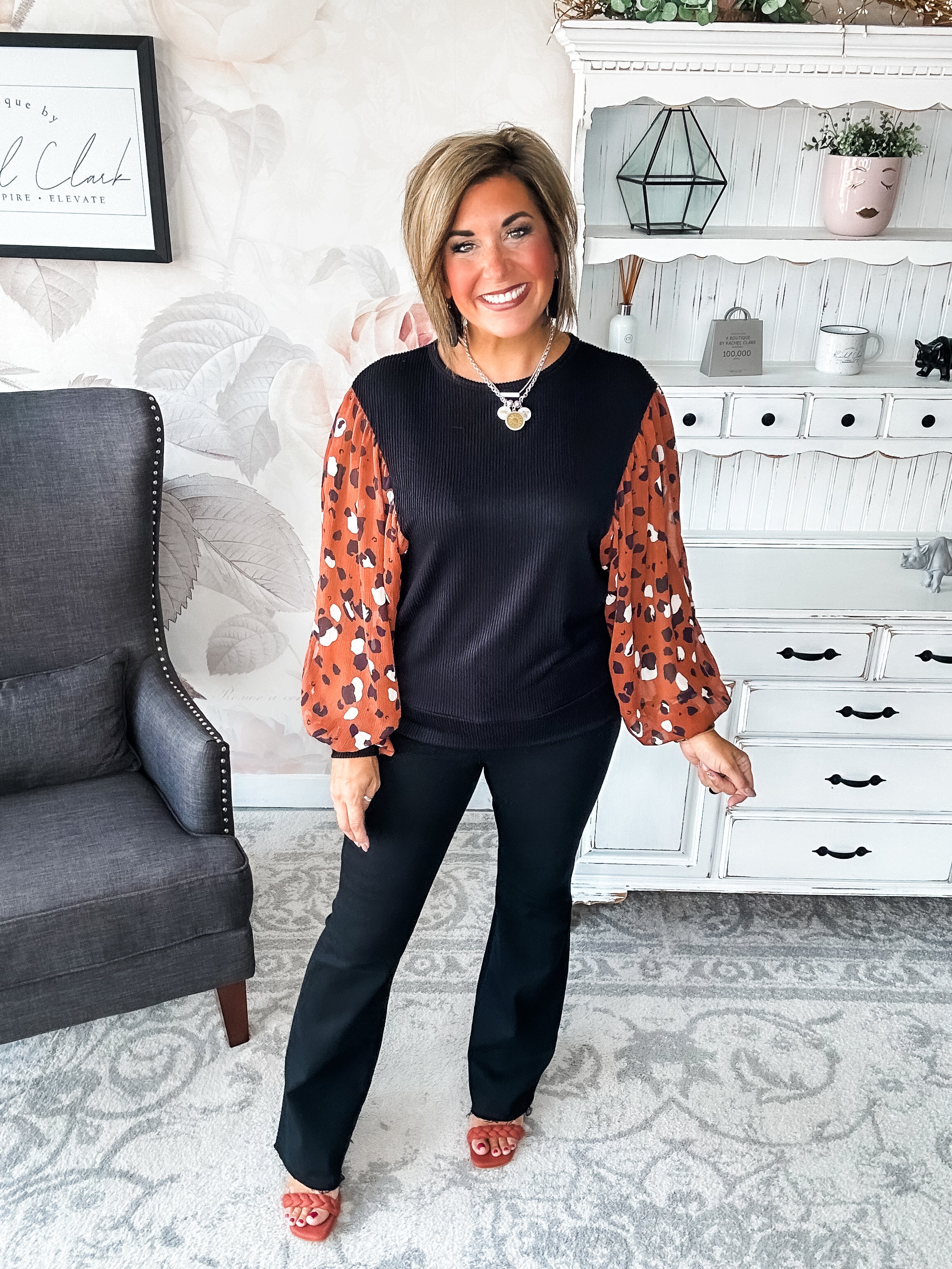 Tell Me You Love Me Blouse - Black