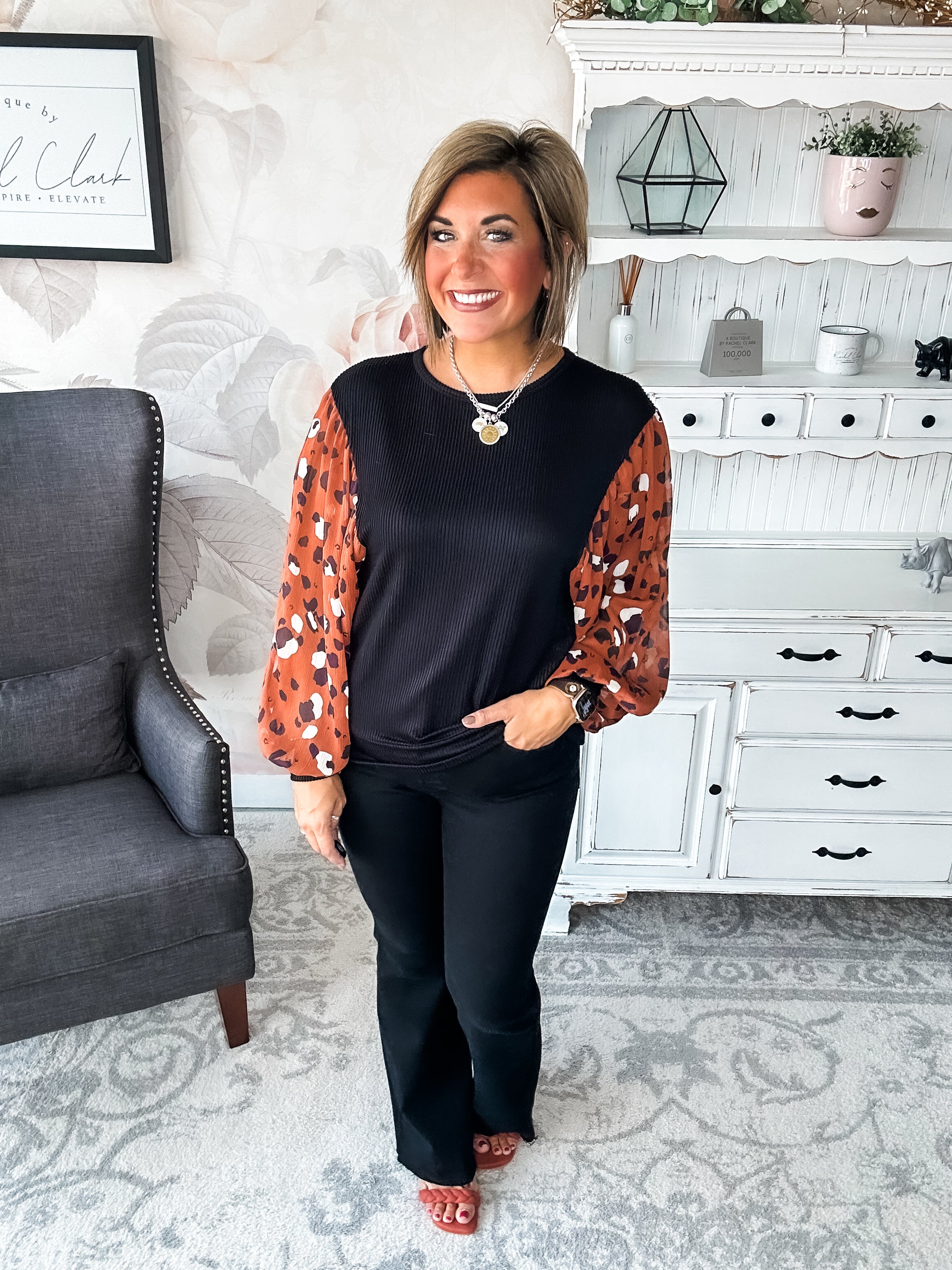 Tell Me You Love Me Blouse - Black
