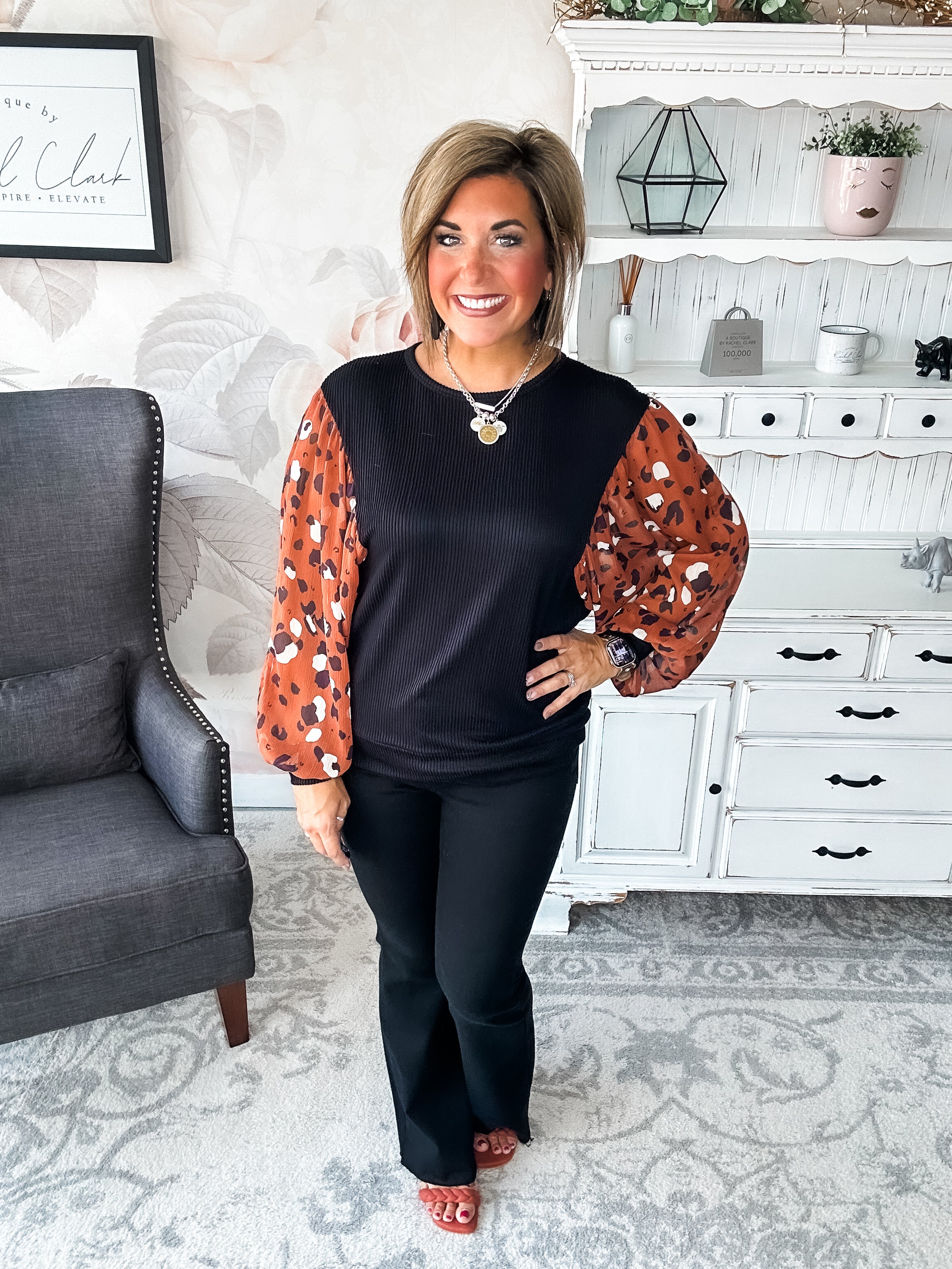 Tell Me You Love Me Blouse - Black