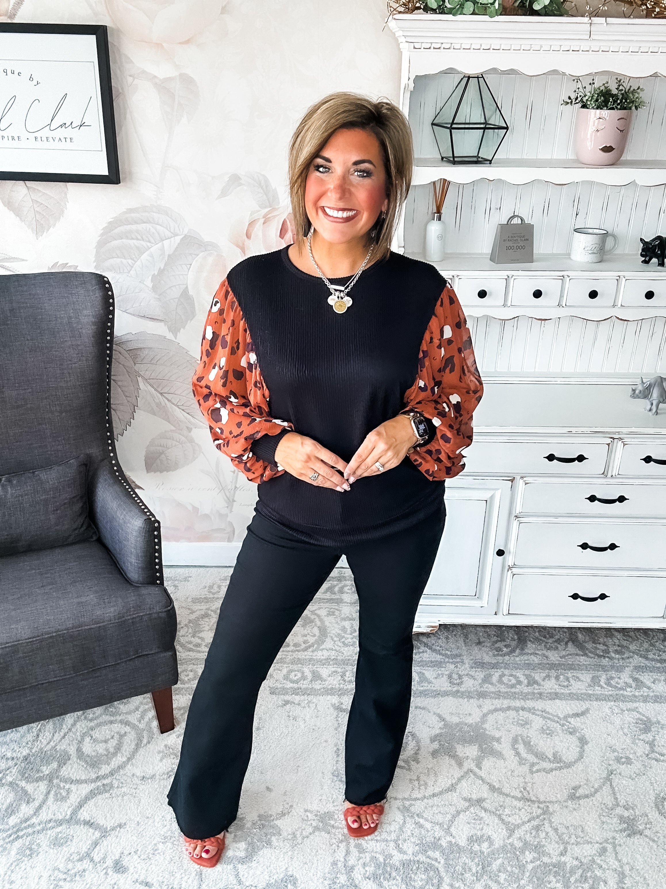 Tell Me You Love Me Blouse - Black