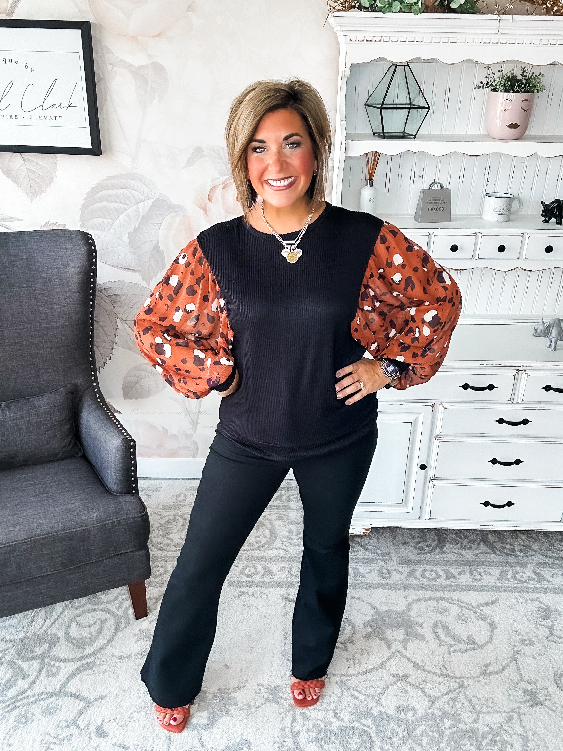 Tell Me You Love Me Blouse - Black