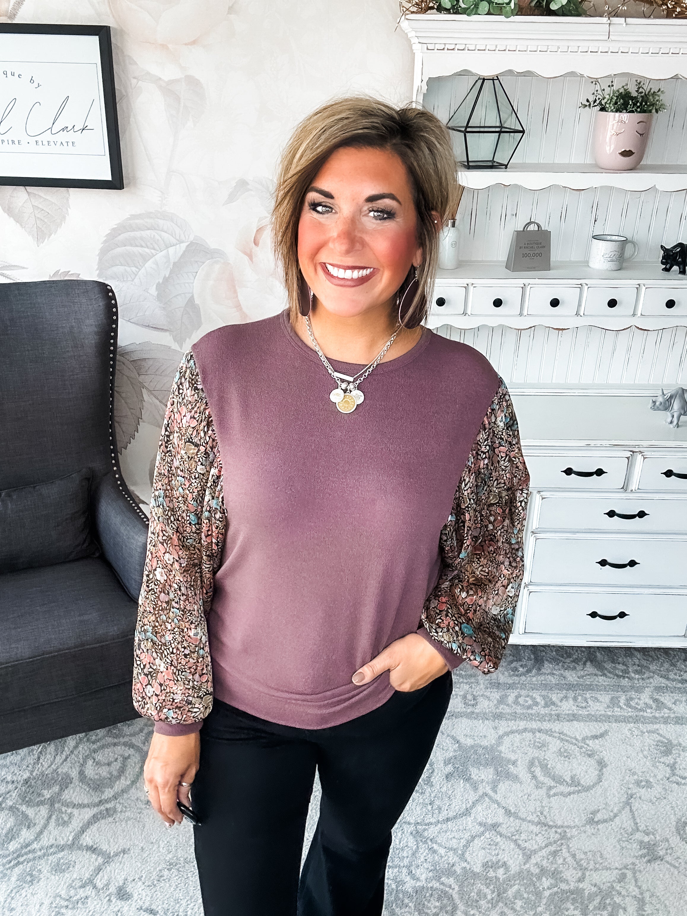Tell Me You Love Me Blouse - Mocha