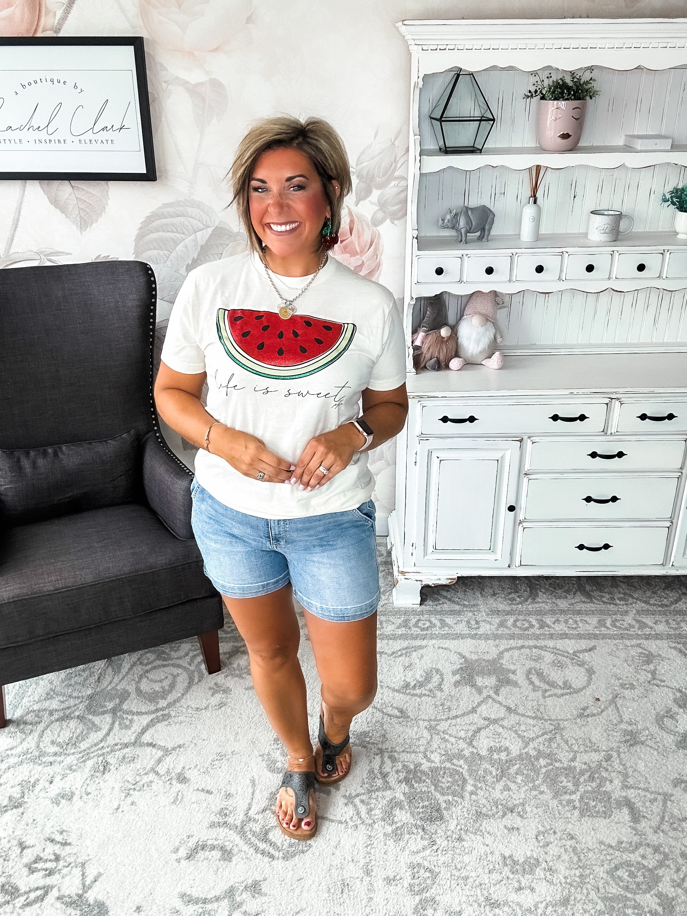 Life Is Sweet Watermelon Graphic Tee
