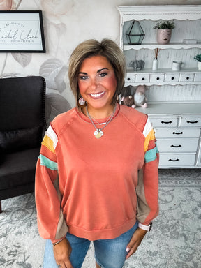Don't Go Back Pullover Top