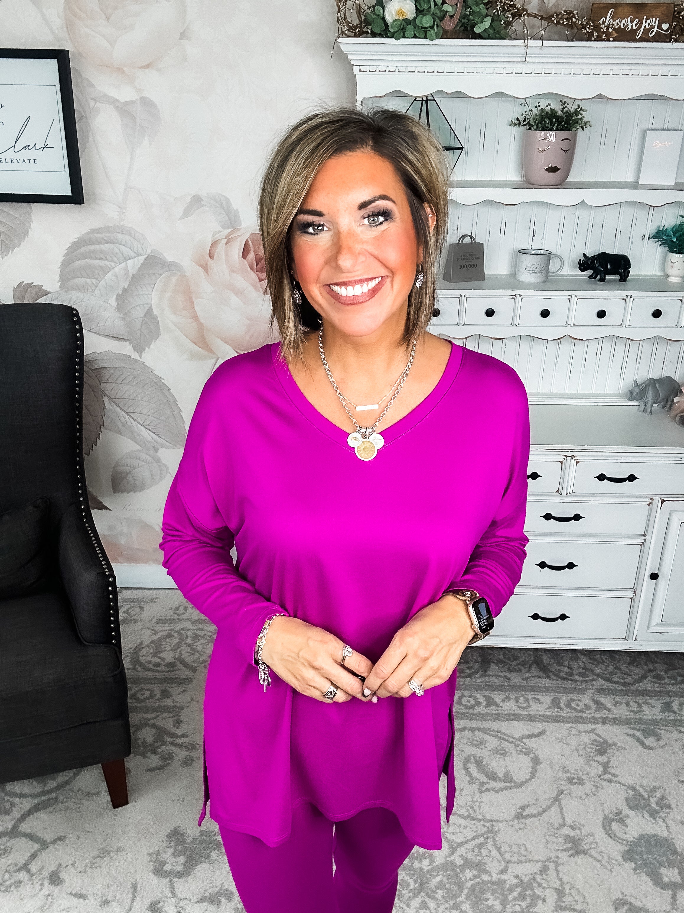 You Can't Resist This Lounge Set - Plum