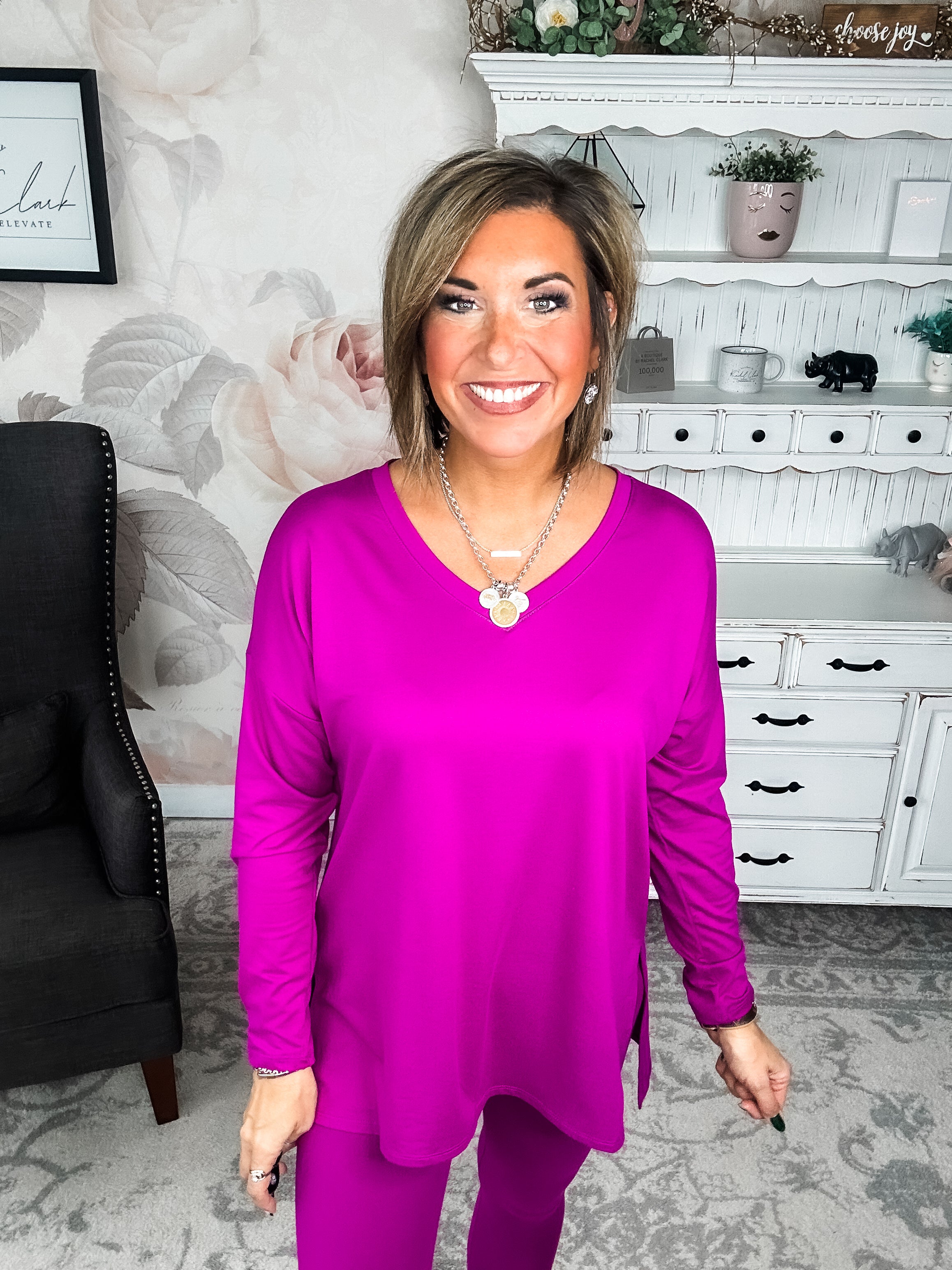 You Can't Resist This Lounge Set - Plum